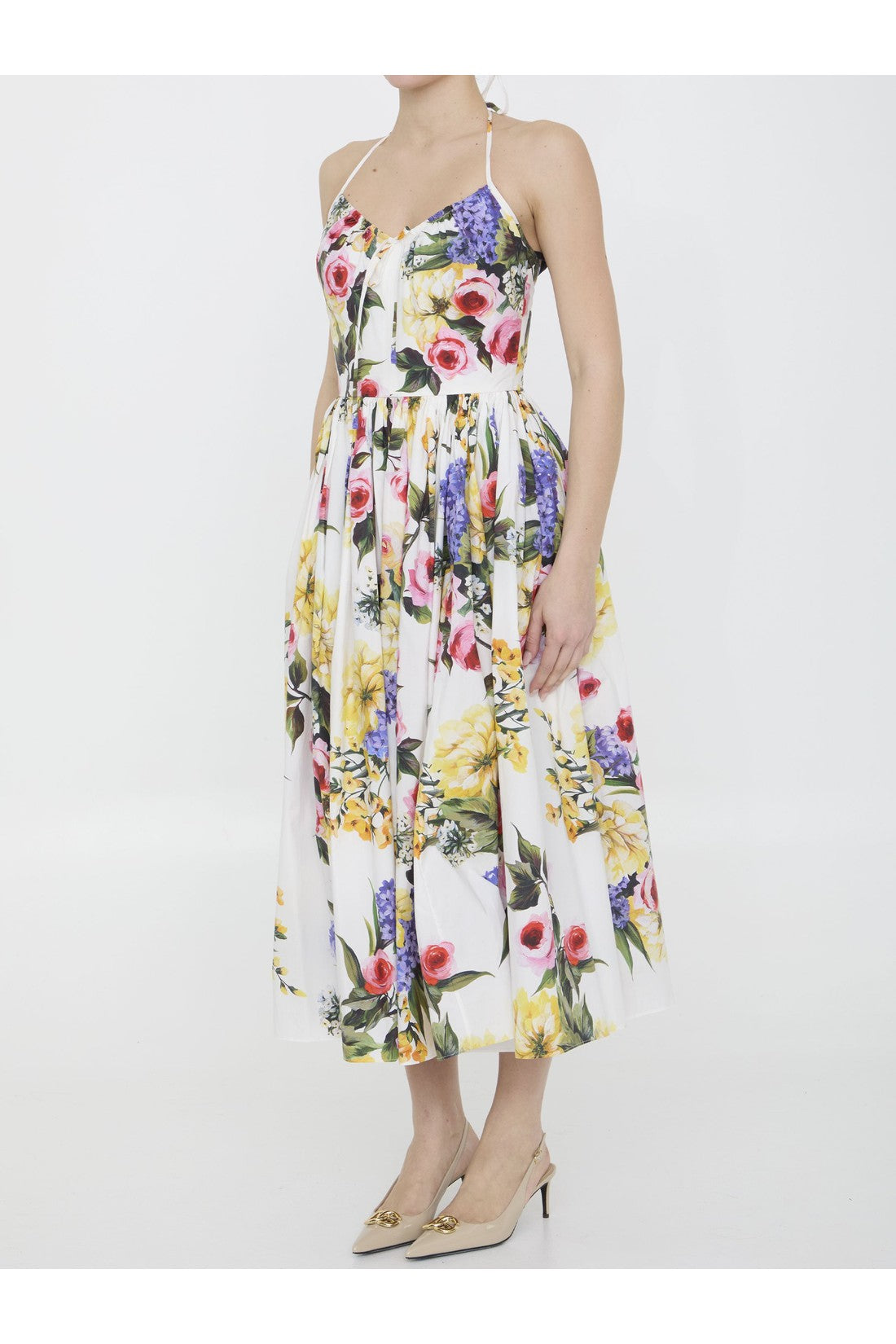 Garden-print dress