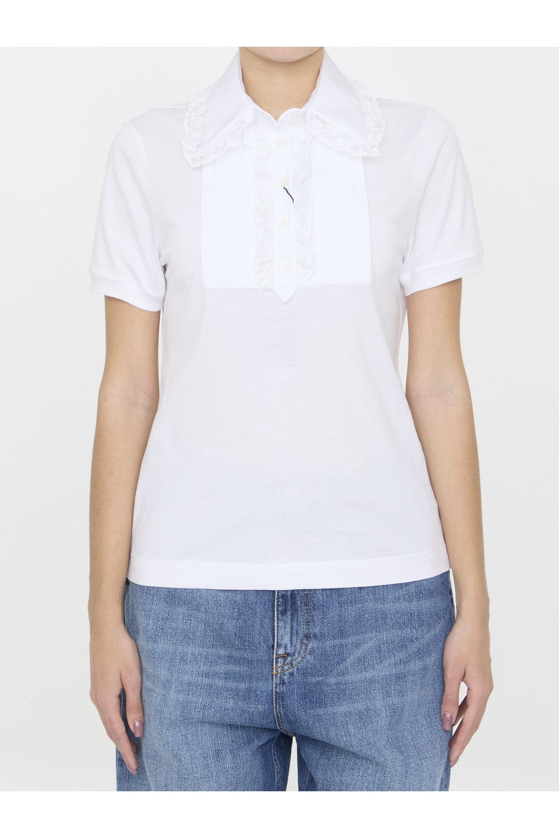 Cotton t-shirt with lace