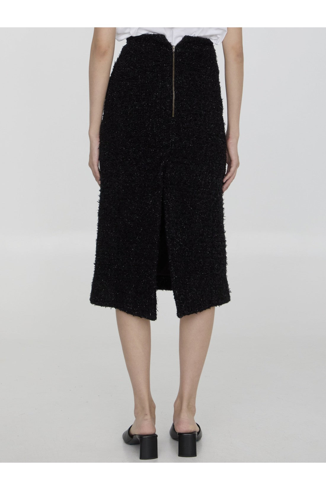 Tweed midi skirt