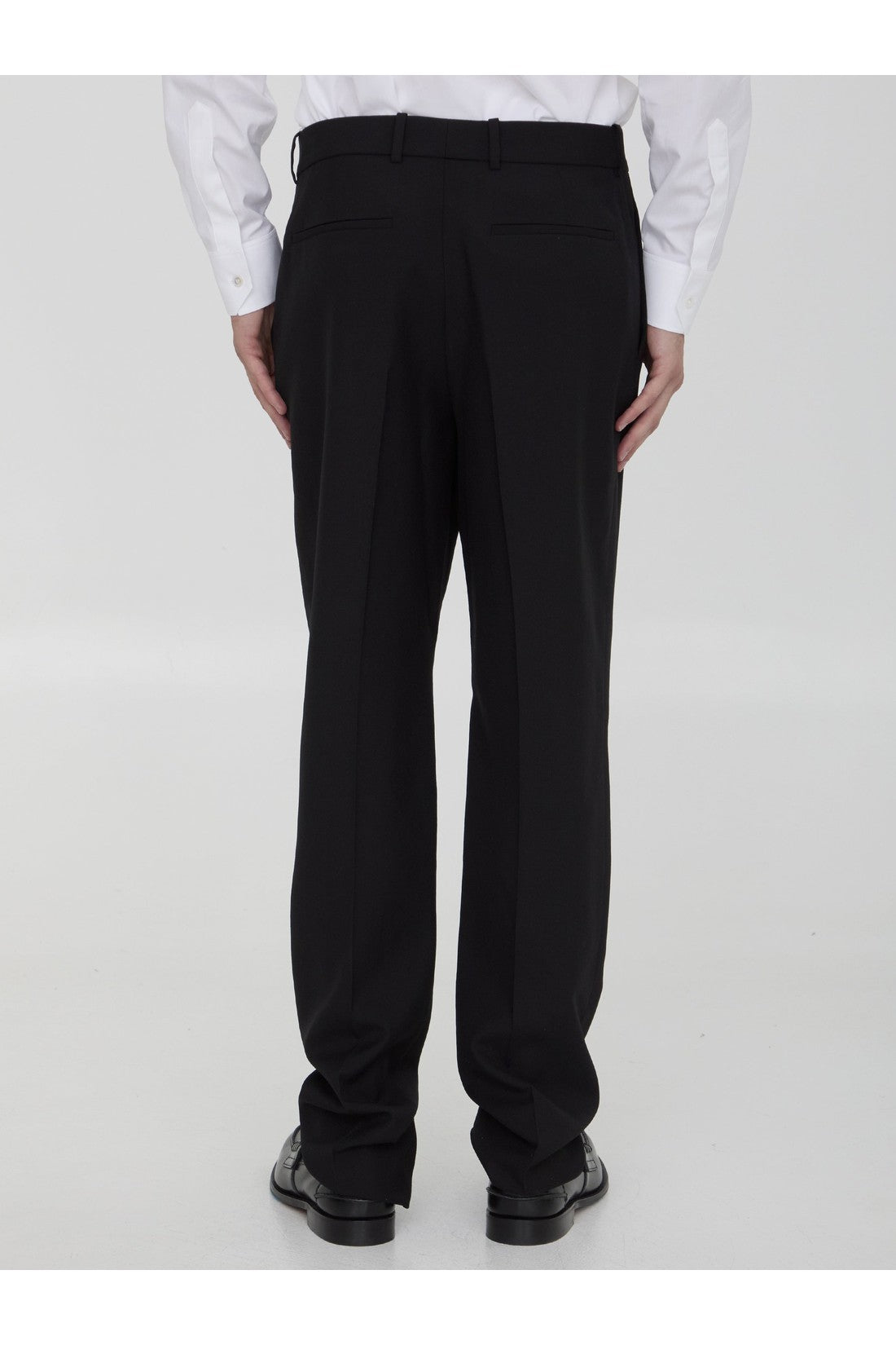 Wool gabardine trousers