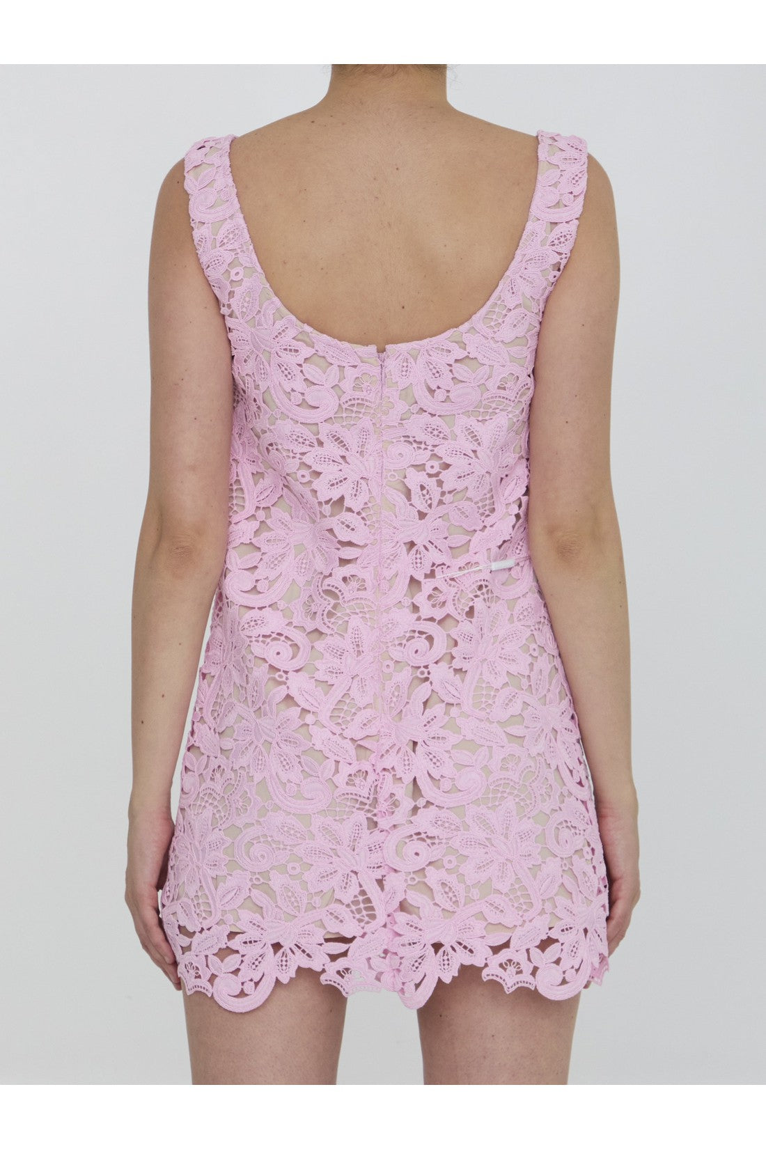 Floral lace mini dress