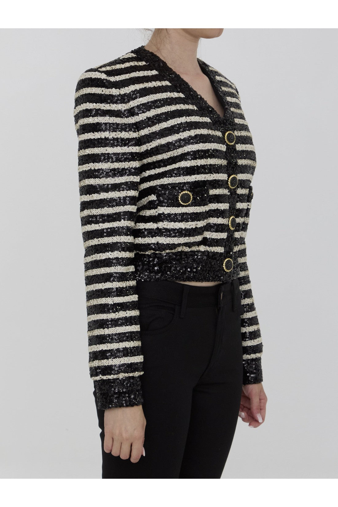 Sequined cropped jacket