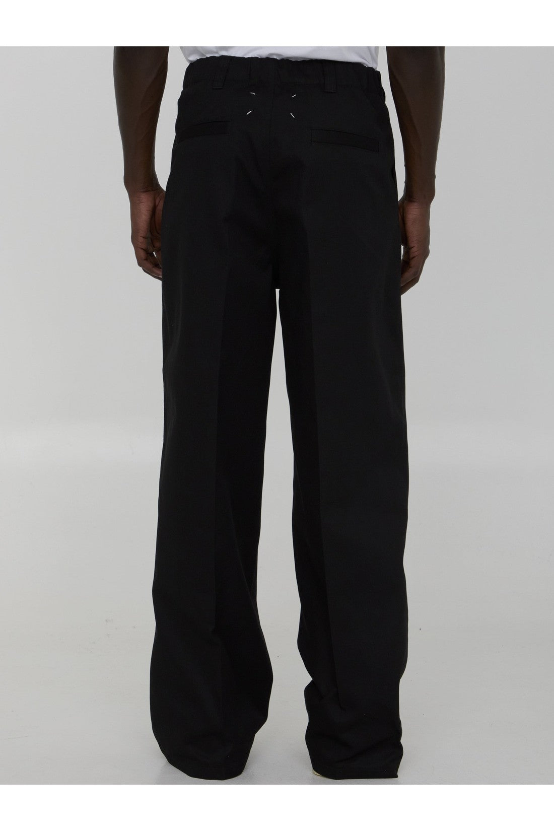 Trousers in cotton blend