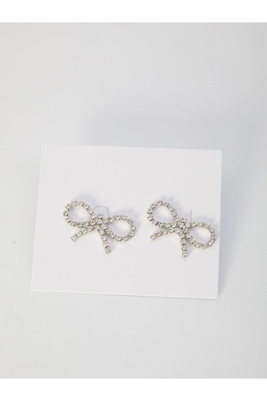 Mini bow crystal earrings