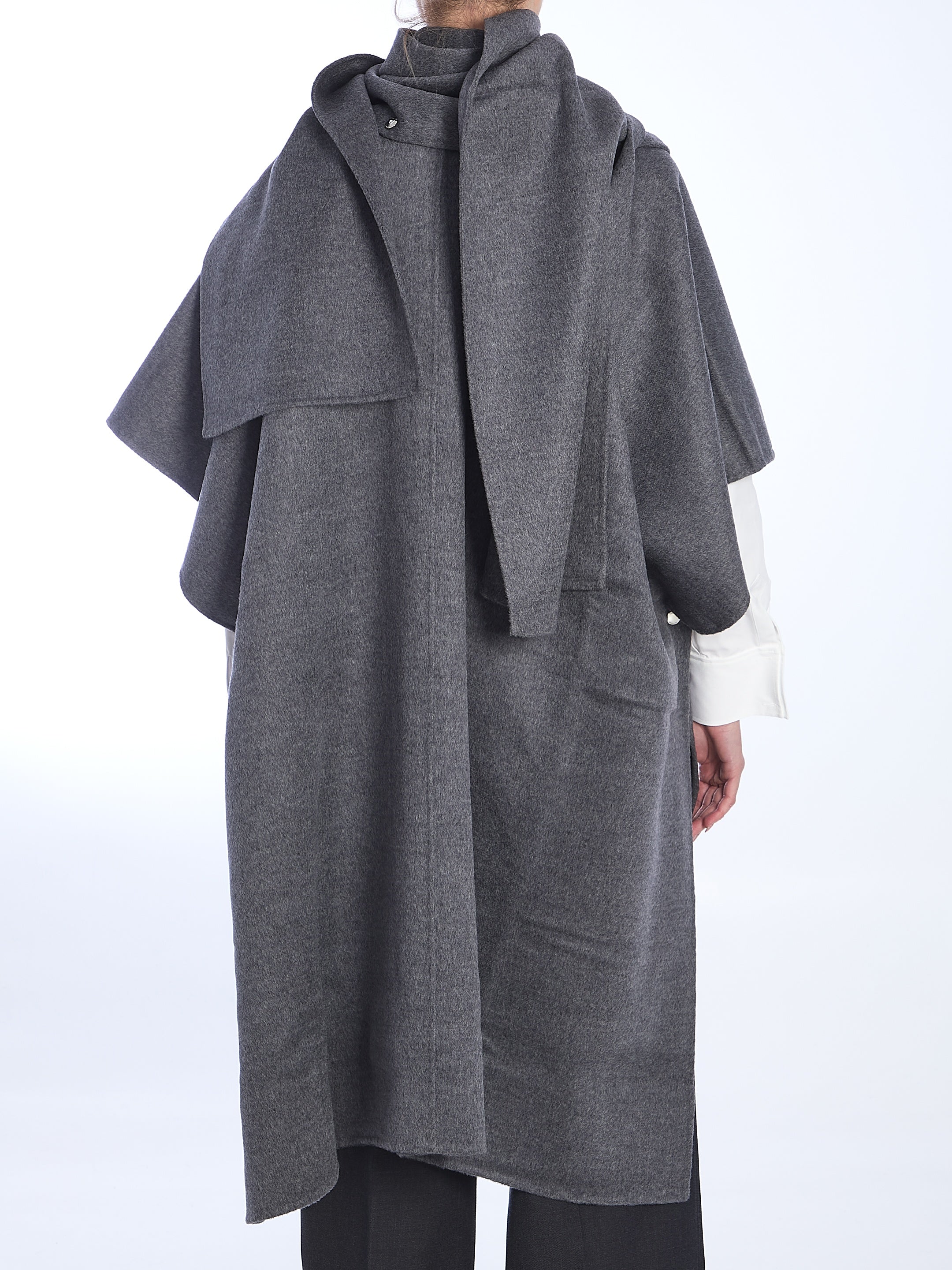 Grey Coat In Wool