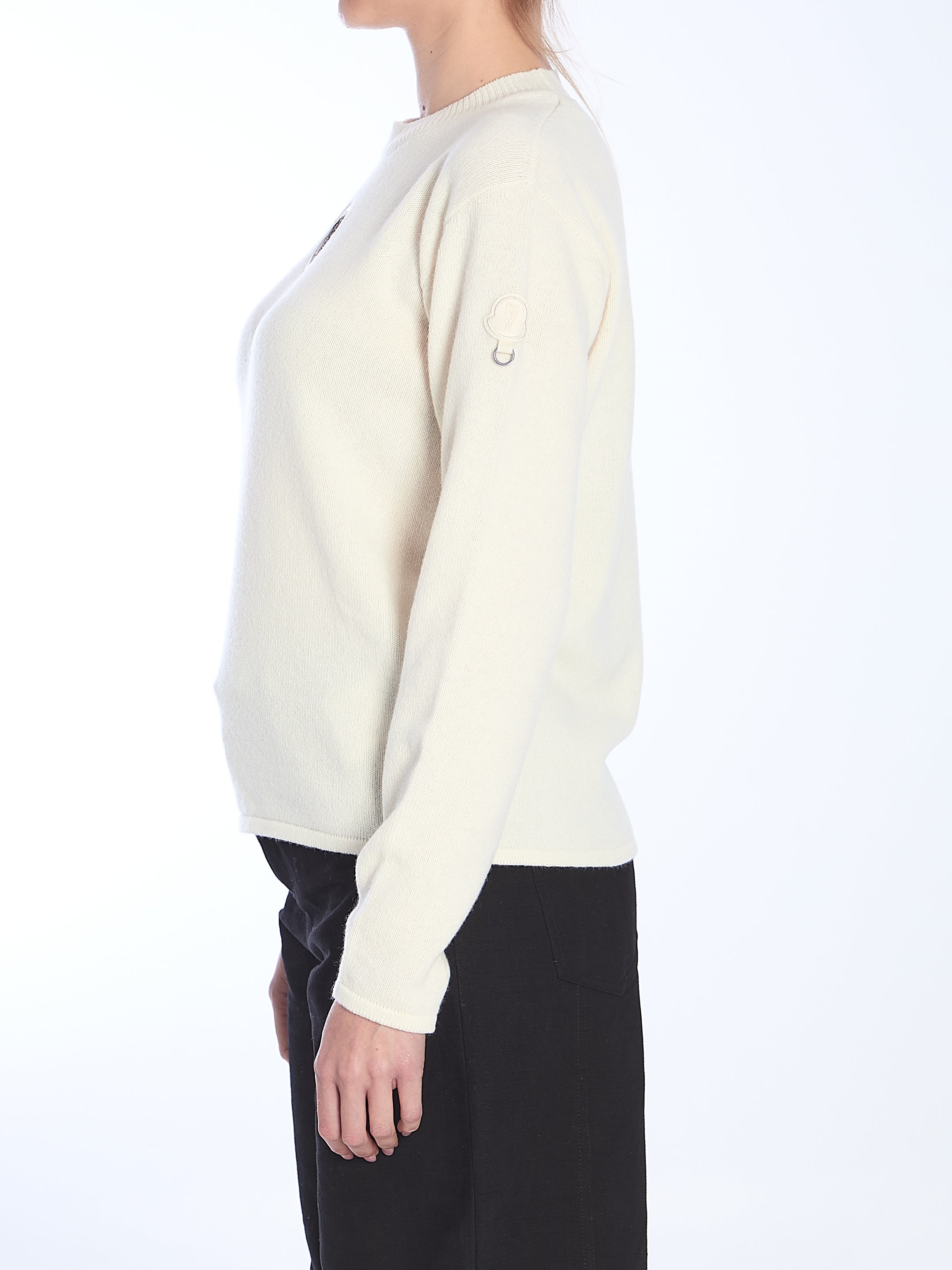 White wool sweater