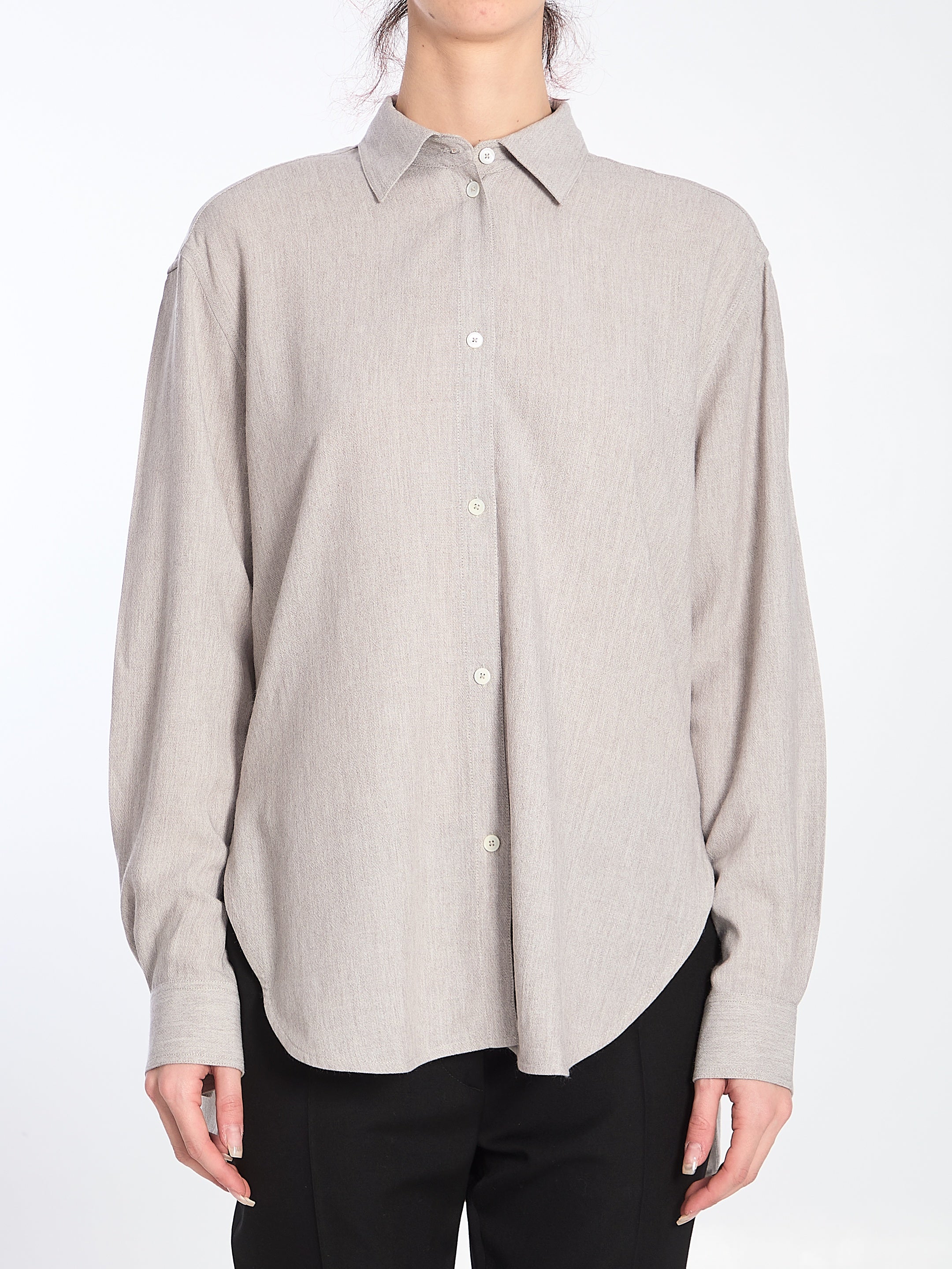 Fluid grey mélange shirt