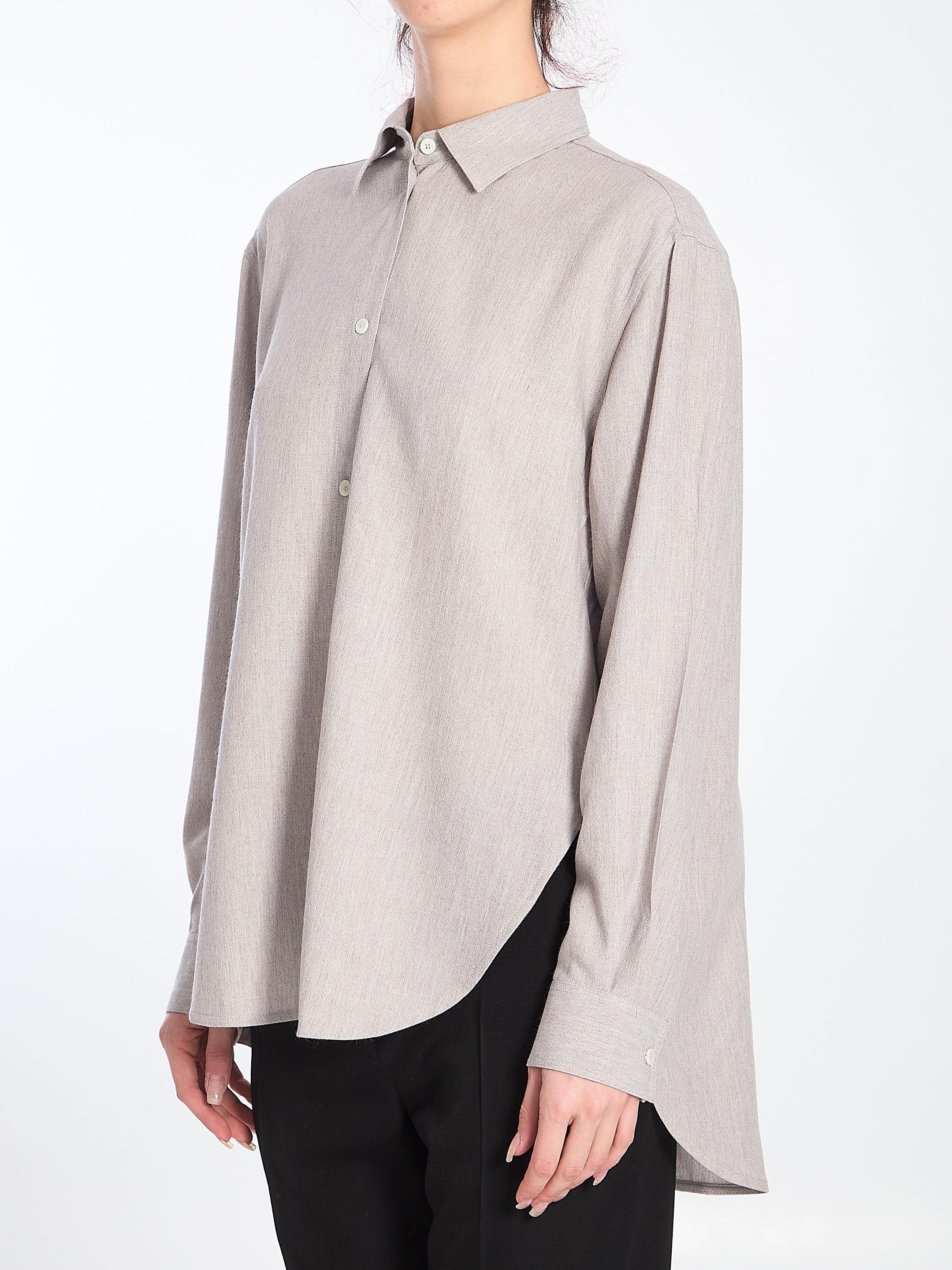 Fluid grey mélange shirt