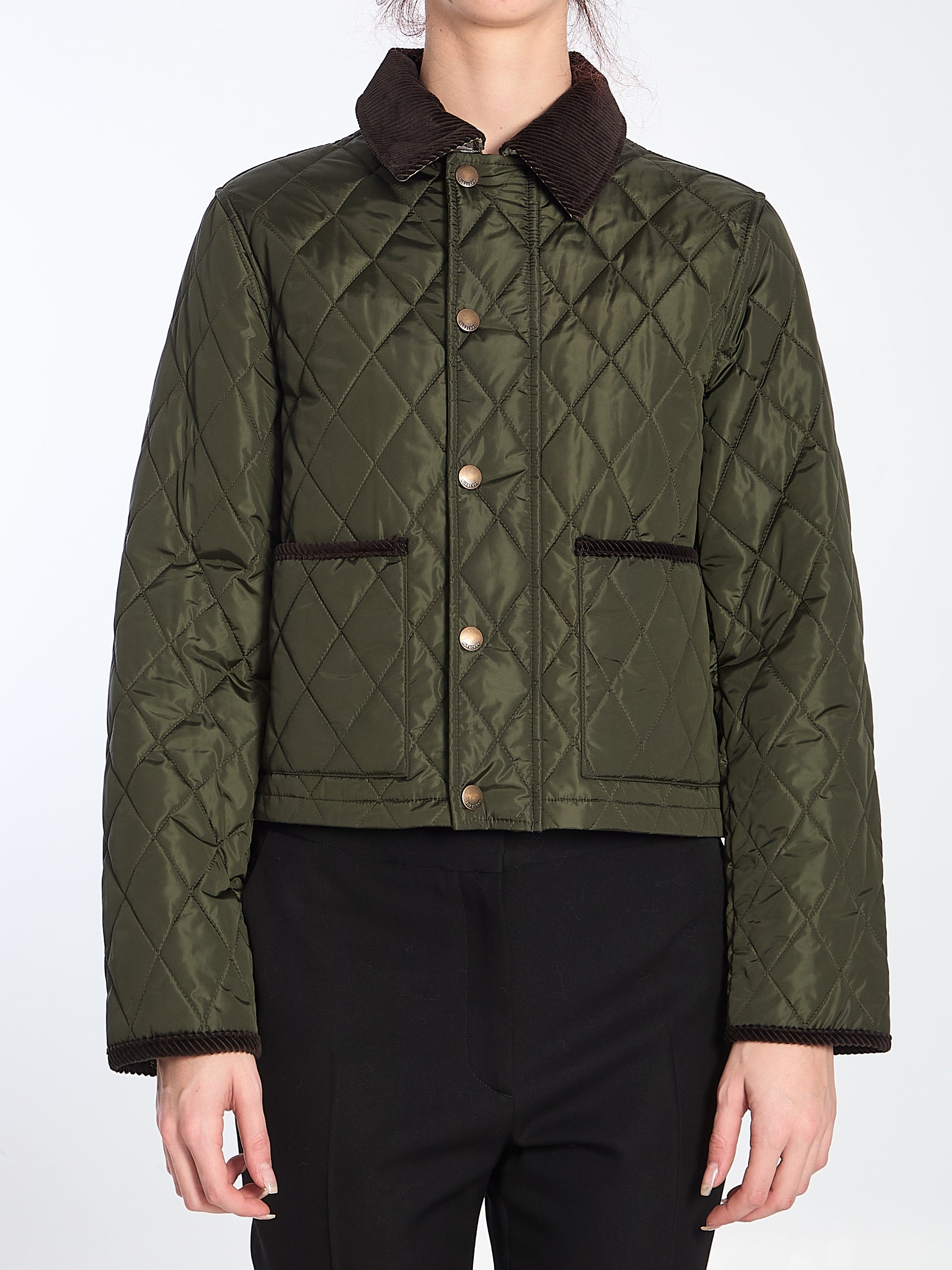 Cropped quilted jacket