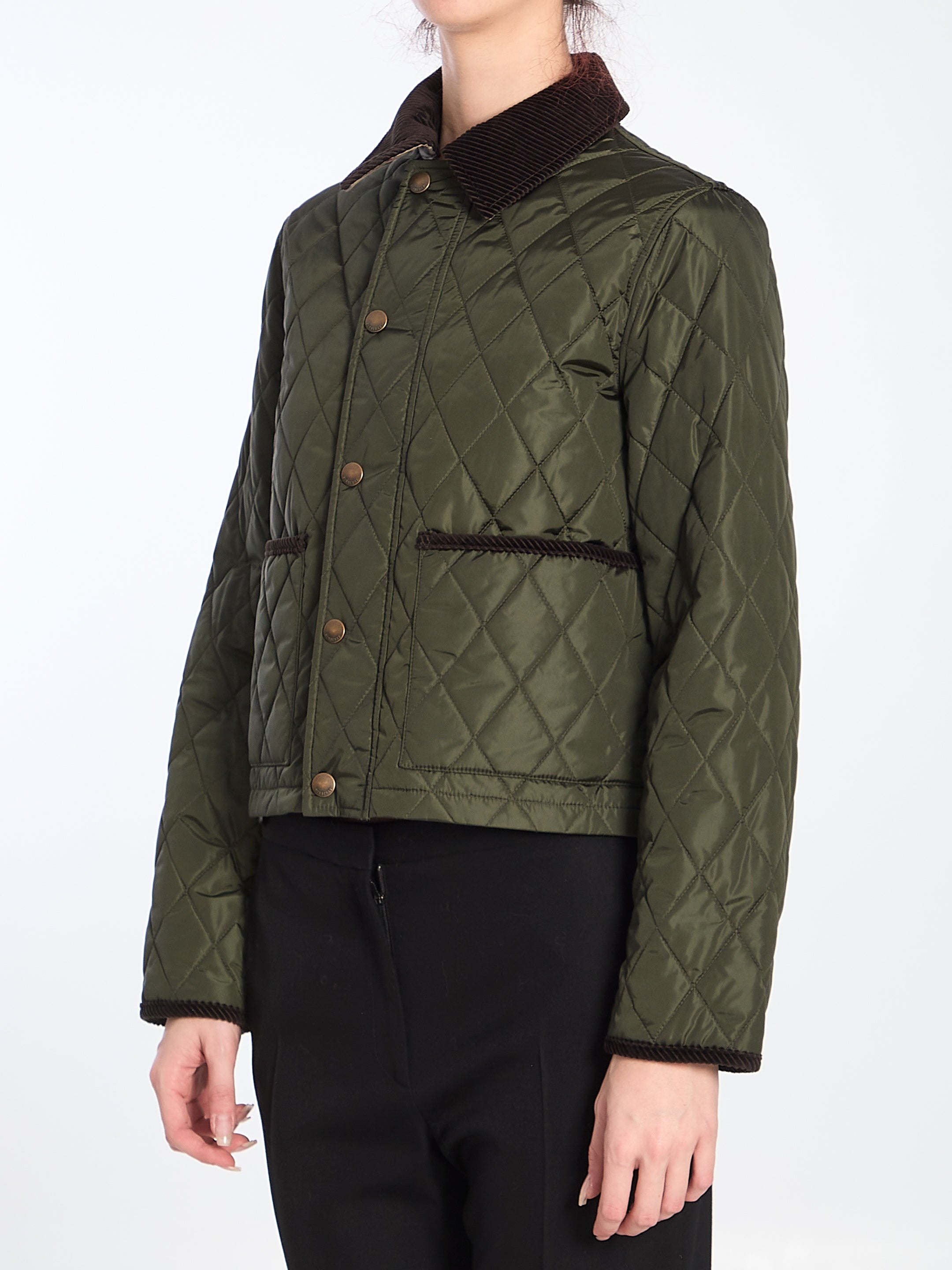 Cropped quilted jacket