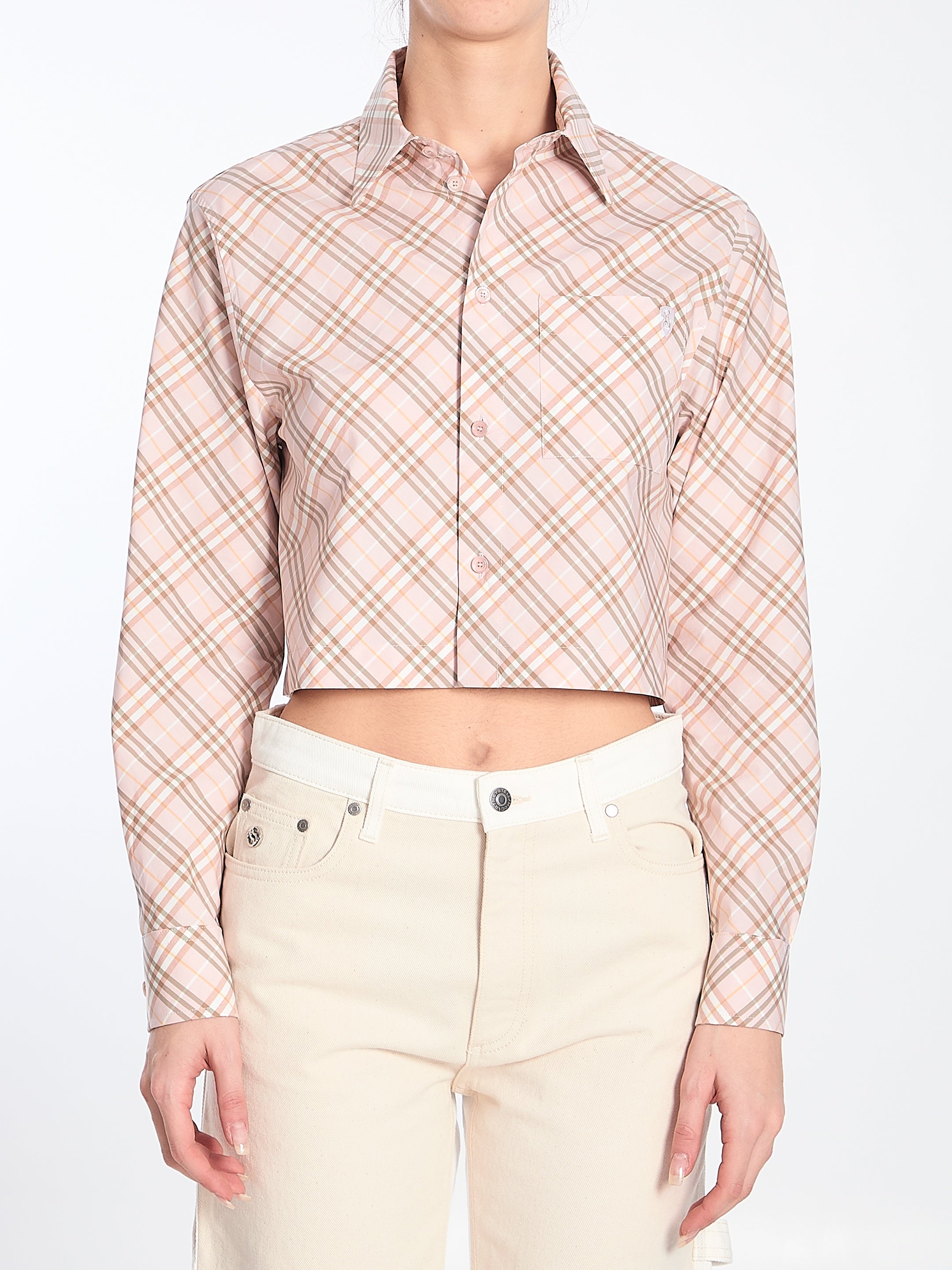 Cropped Check shirt