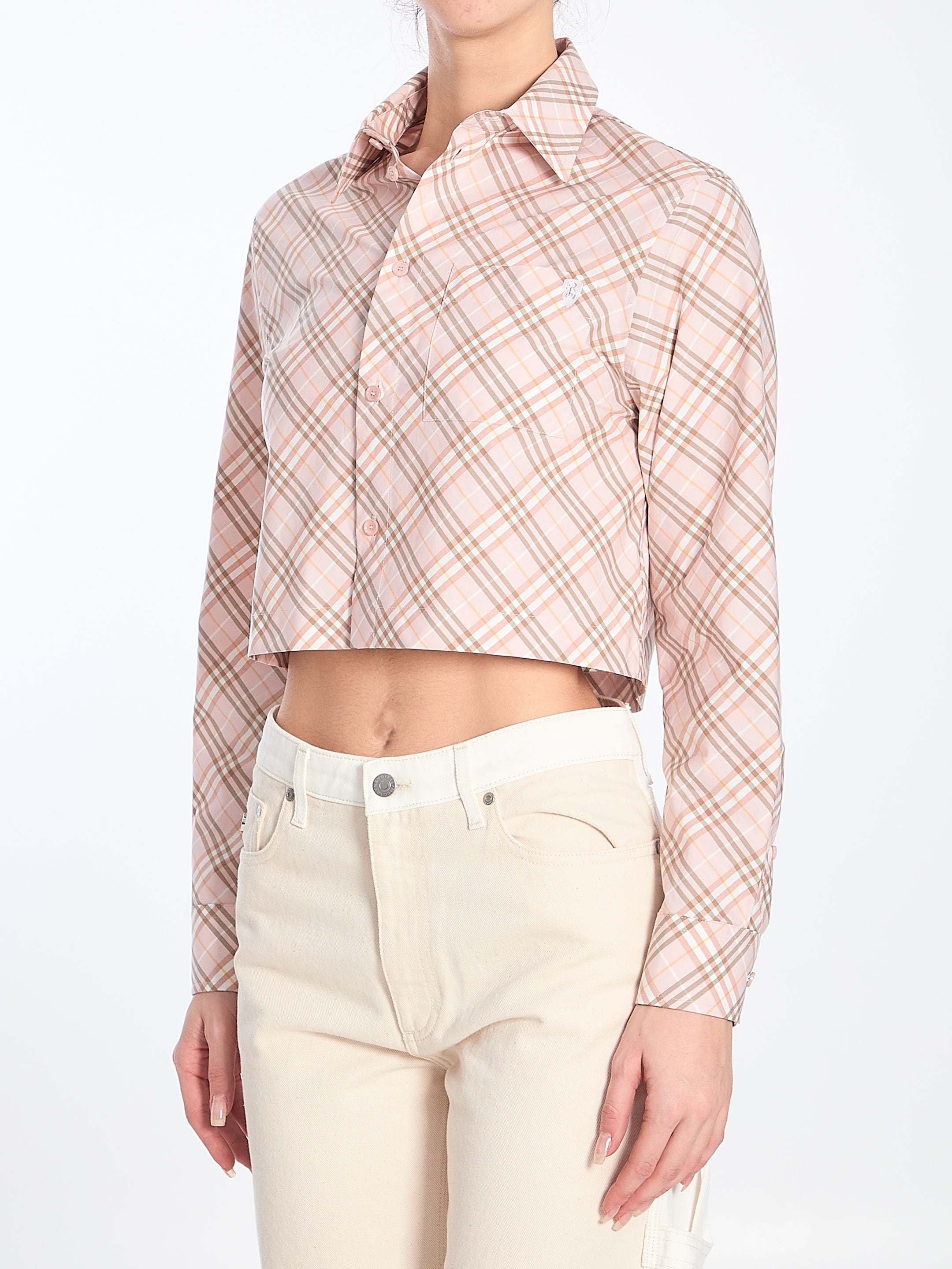 Cropped Check shirt