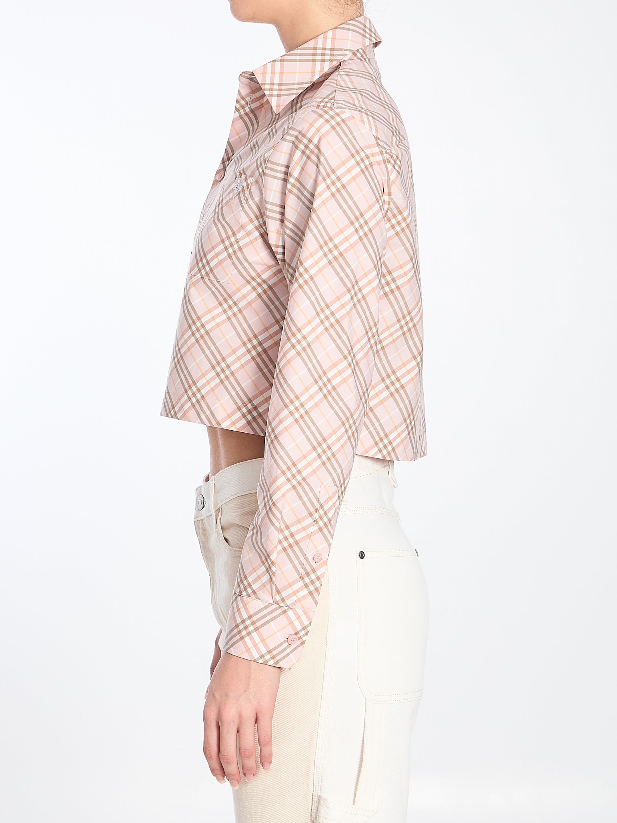 Cropped Check shirt