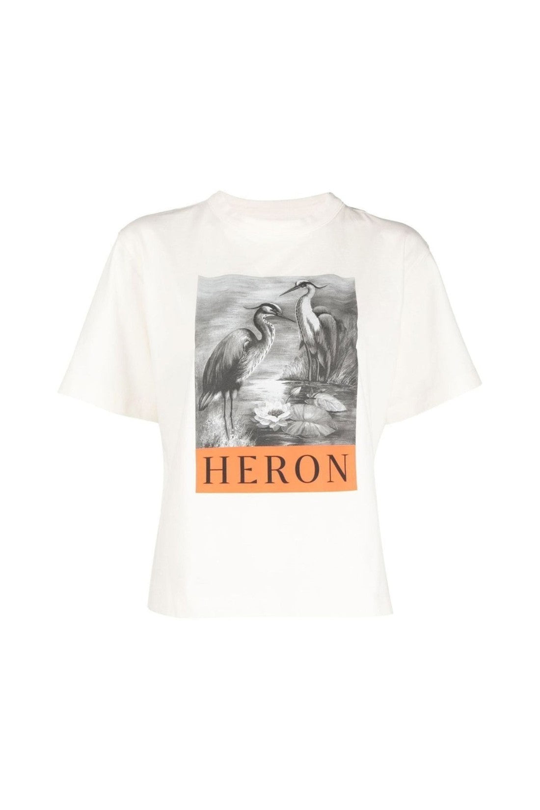 Heron Preston-OUTLET-SALE-NF Heron BW Logo T-Shirt-ARCHIVIST