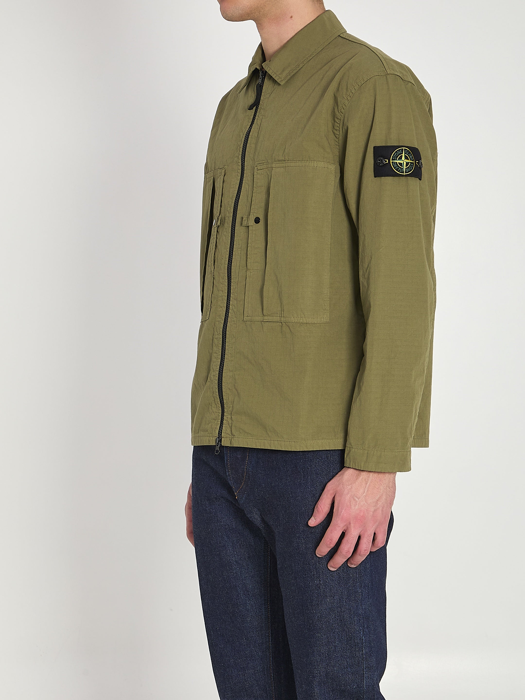 Ripstop cotton overshirt