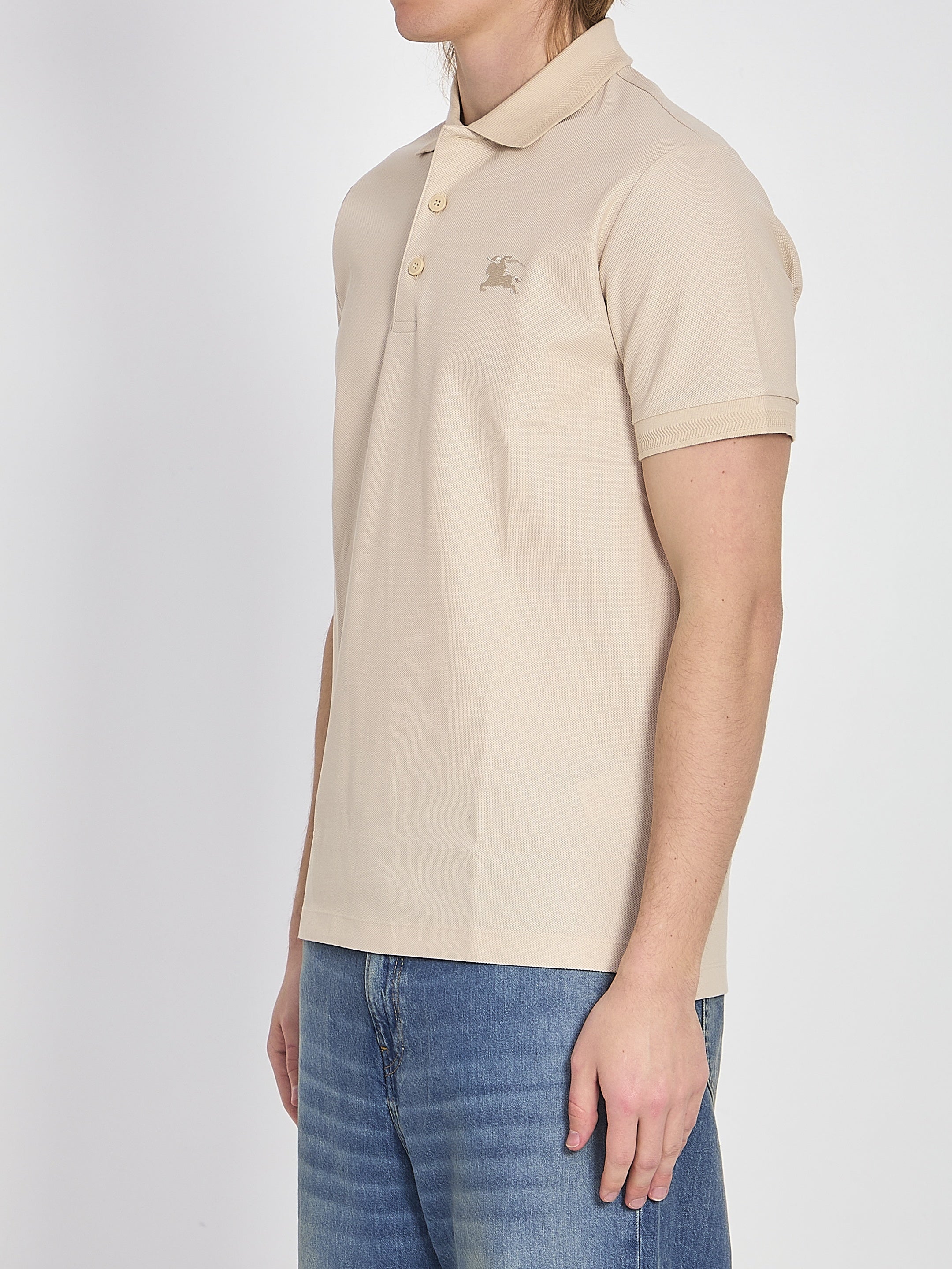 Burberry-OUTLET-SALE-Cotton piqué polo shirt-ARCHIVIST