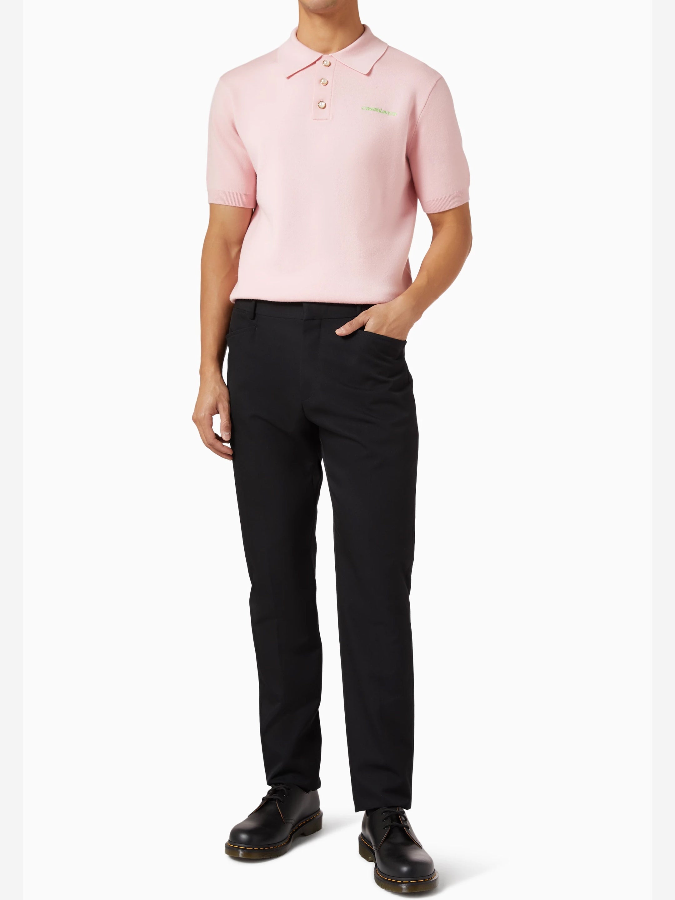 Casablanca-OUTLET-SALE-Wool-blend polo shirt-ARCHIVIST