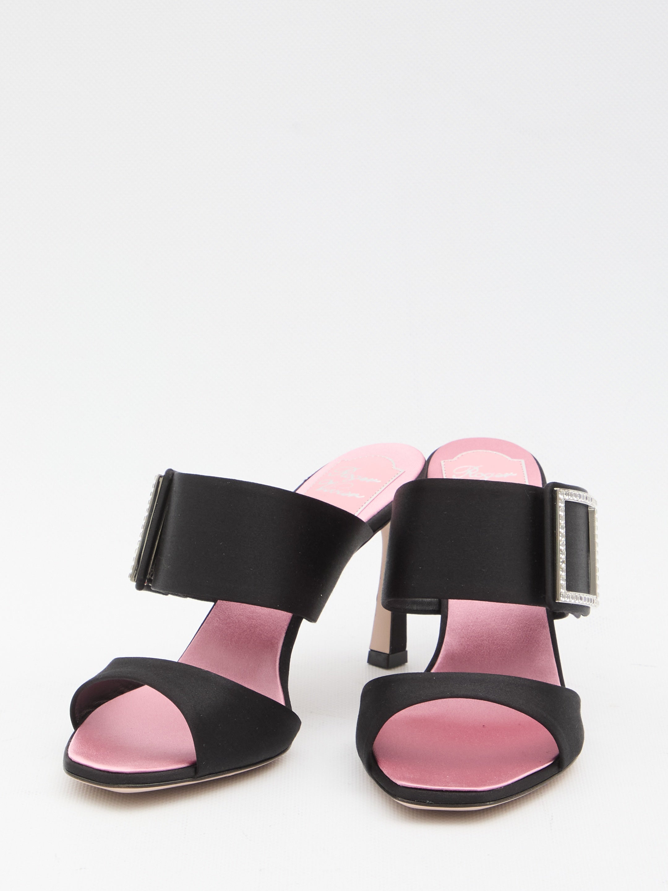 Trompette satin mules