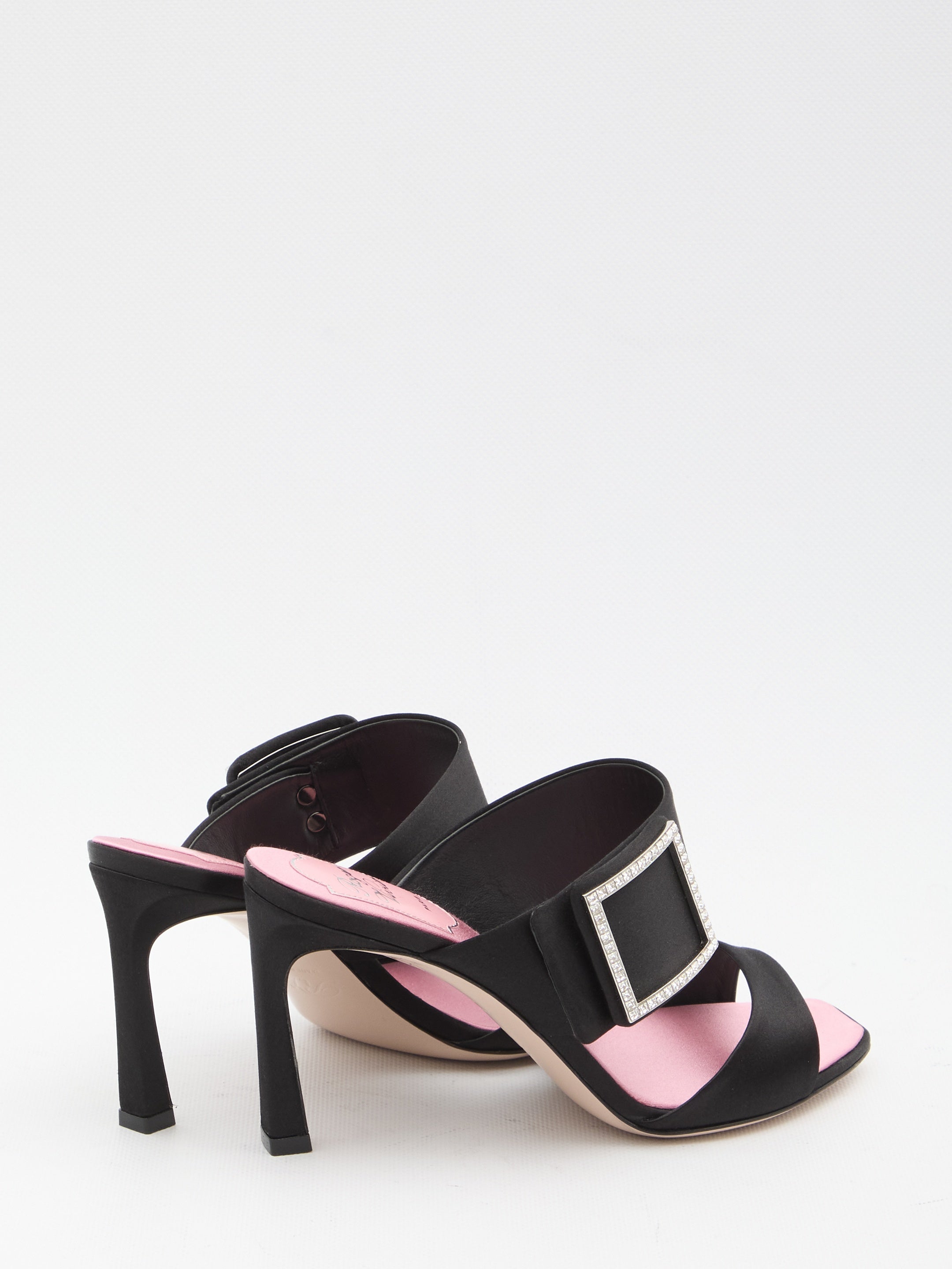 Trompette satin mules