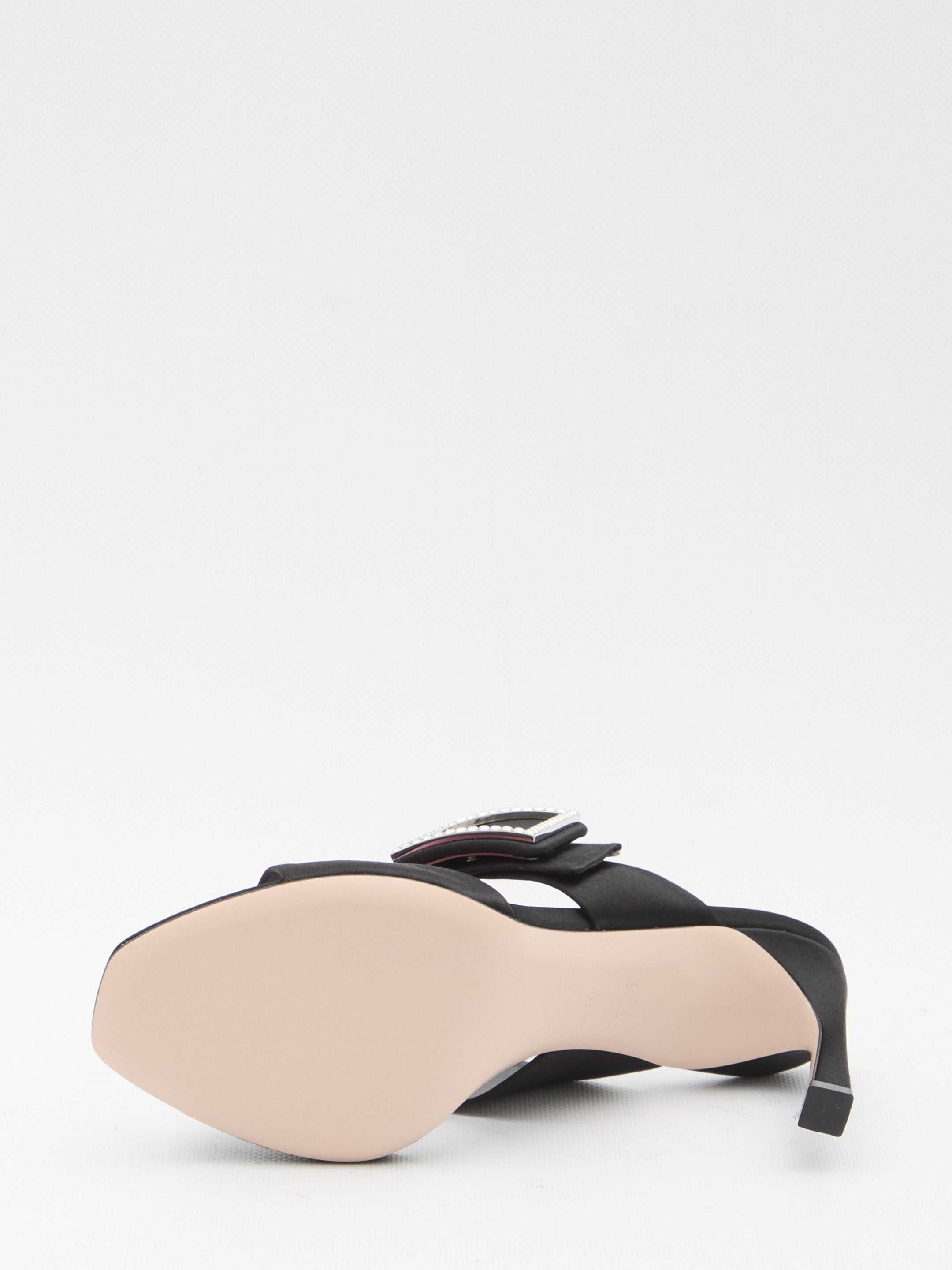 Trompette satin mules