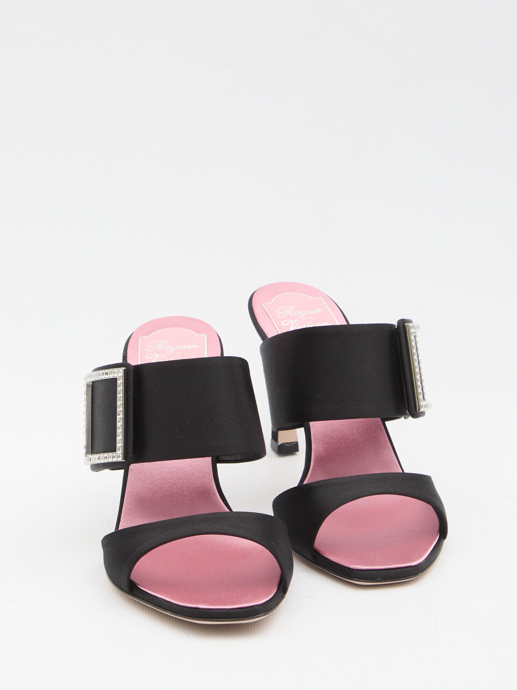 Trompette satin mules
