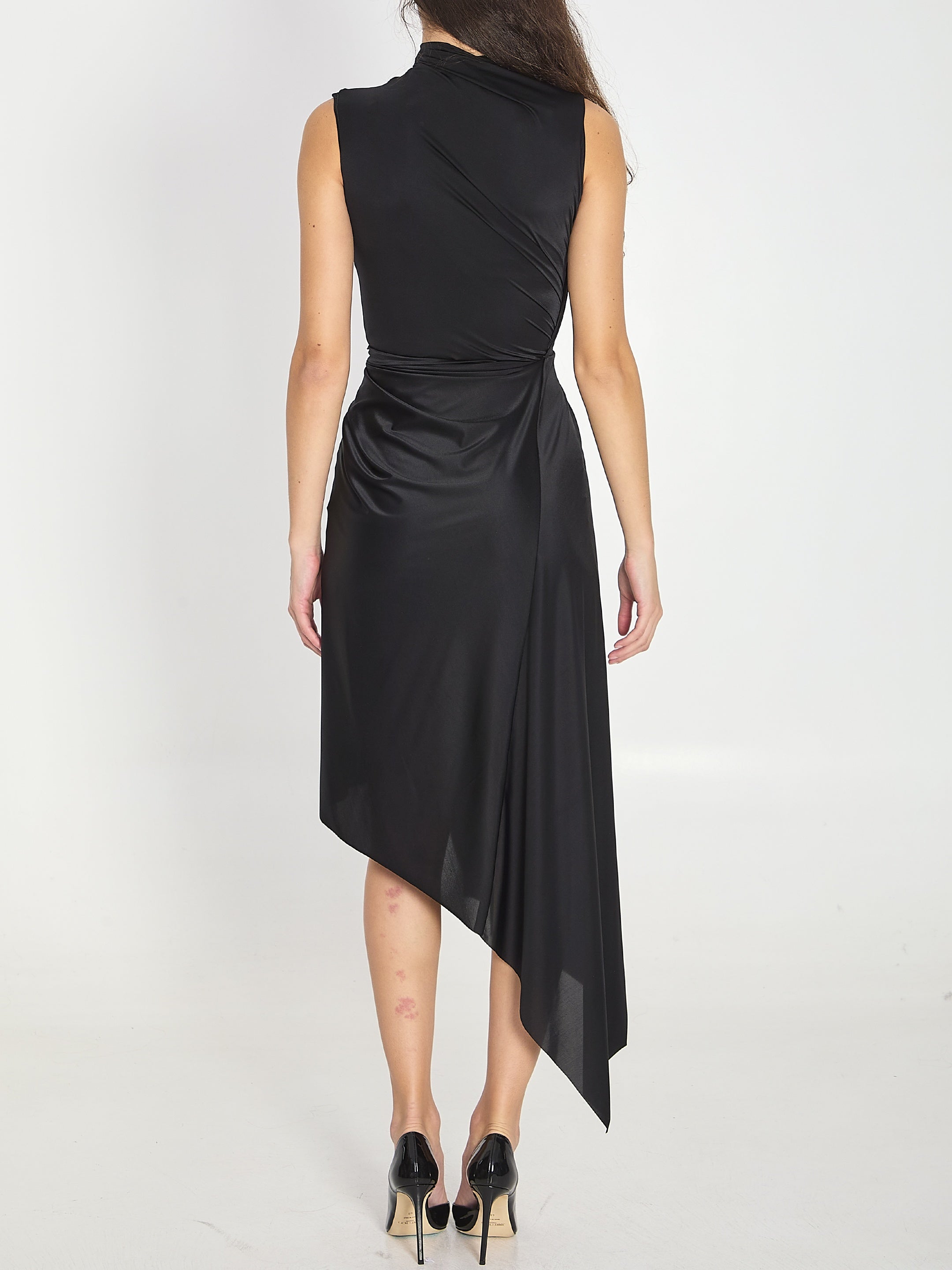 Asymmetric stretch dress