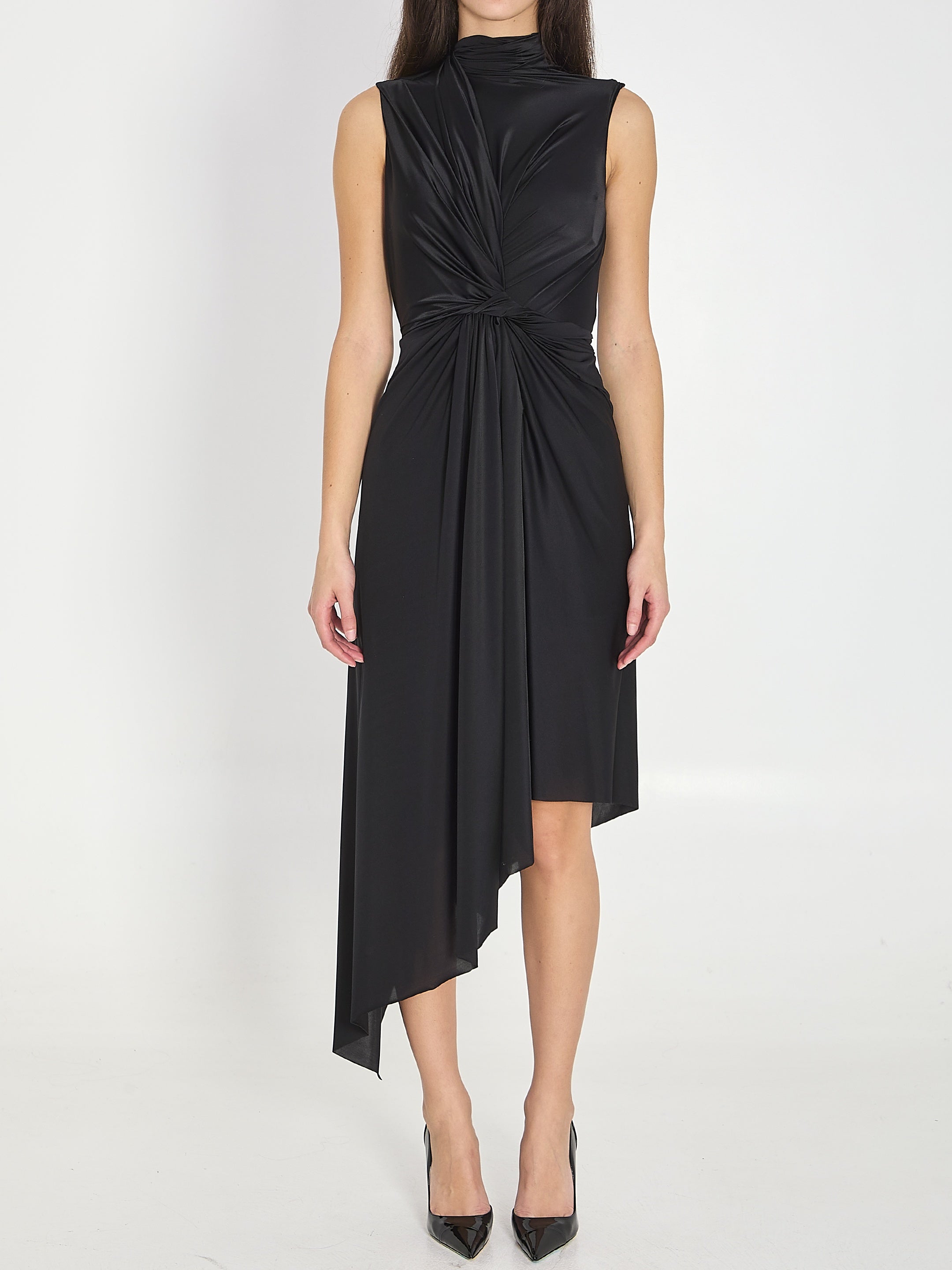 Asymmetric stretch dress