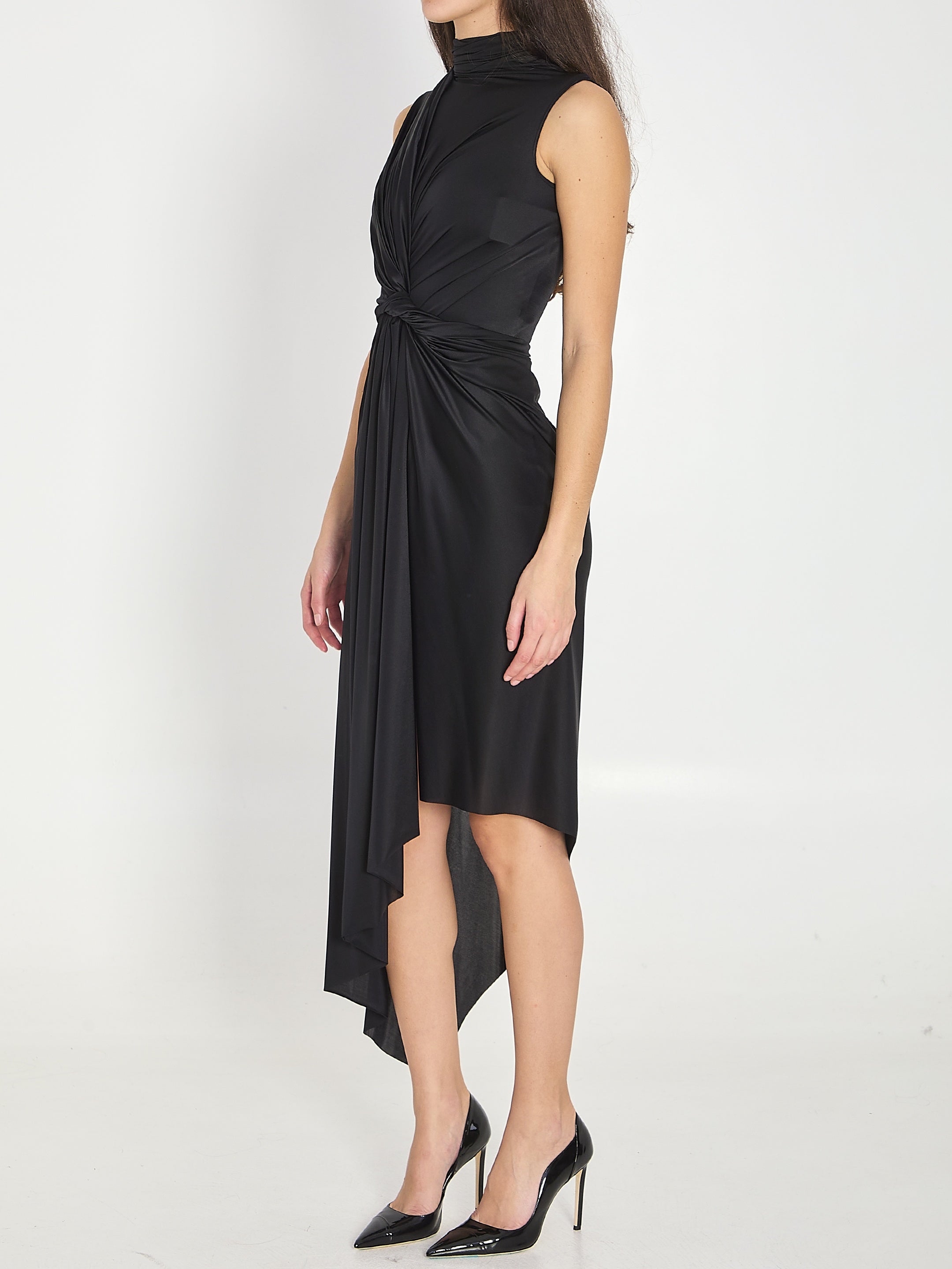 Asymmetric stretch dress
