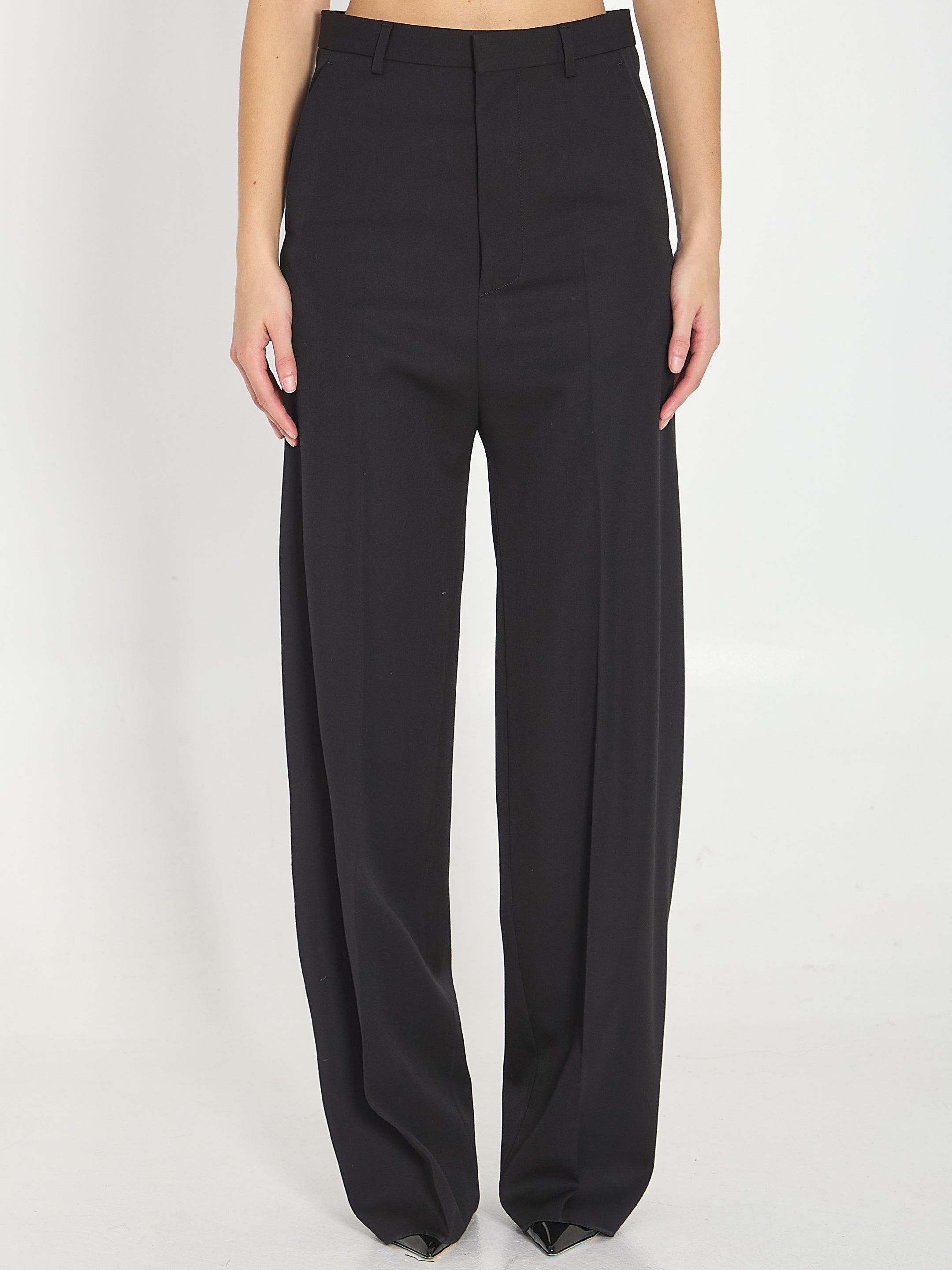 Tailored wool trousers