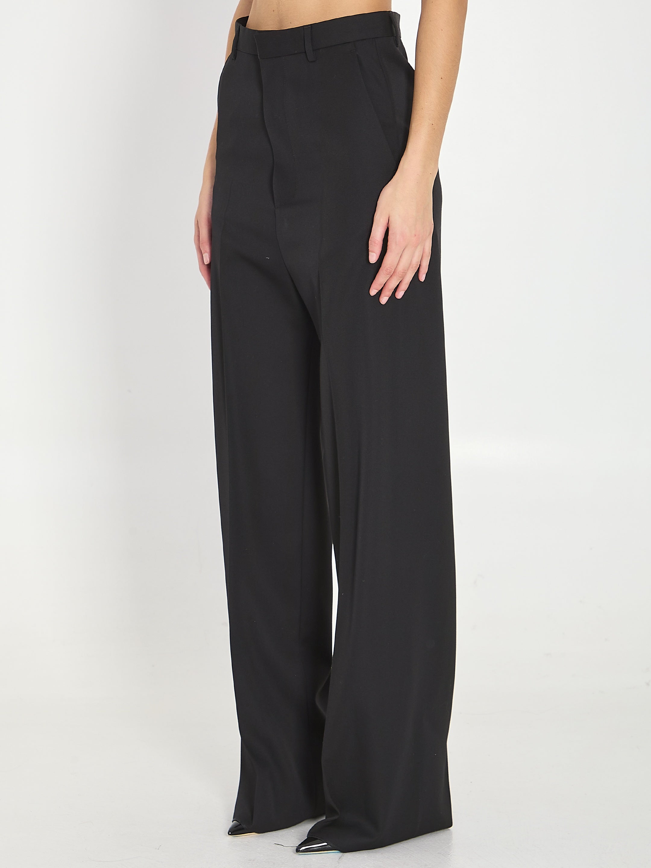 Tailored wool trousers