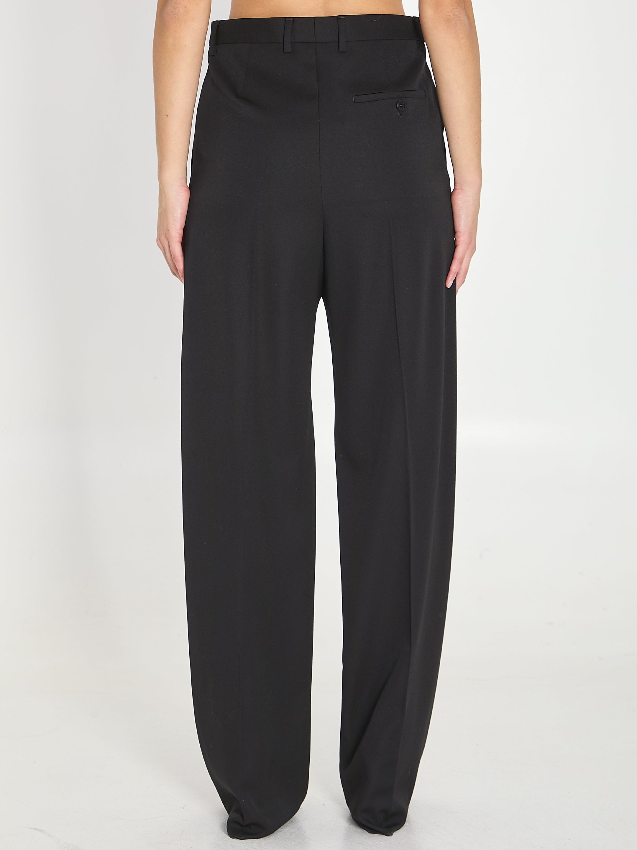 Tailored wool trousers