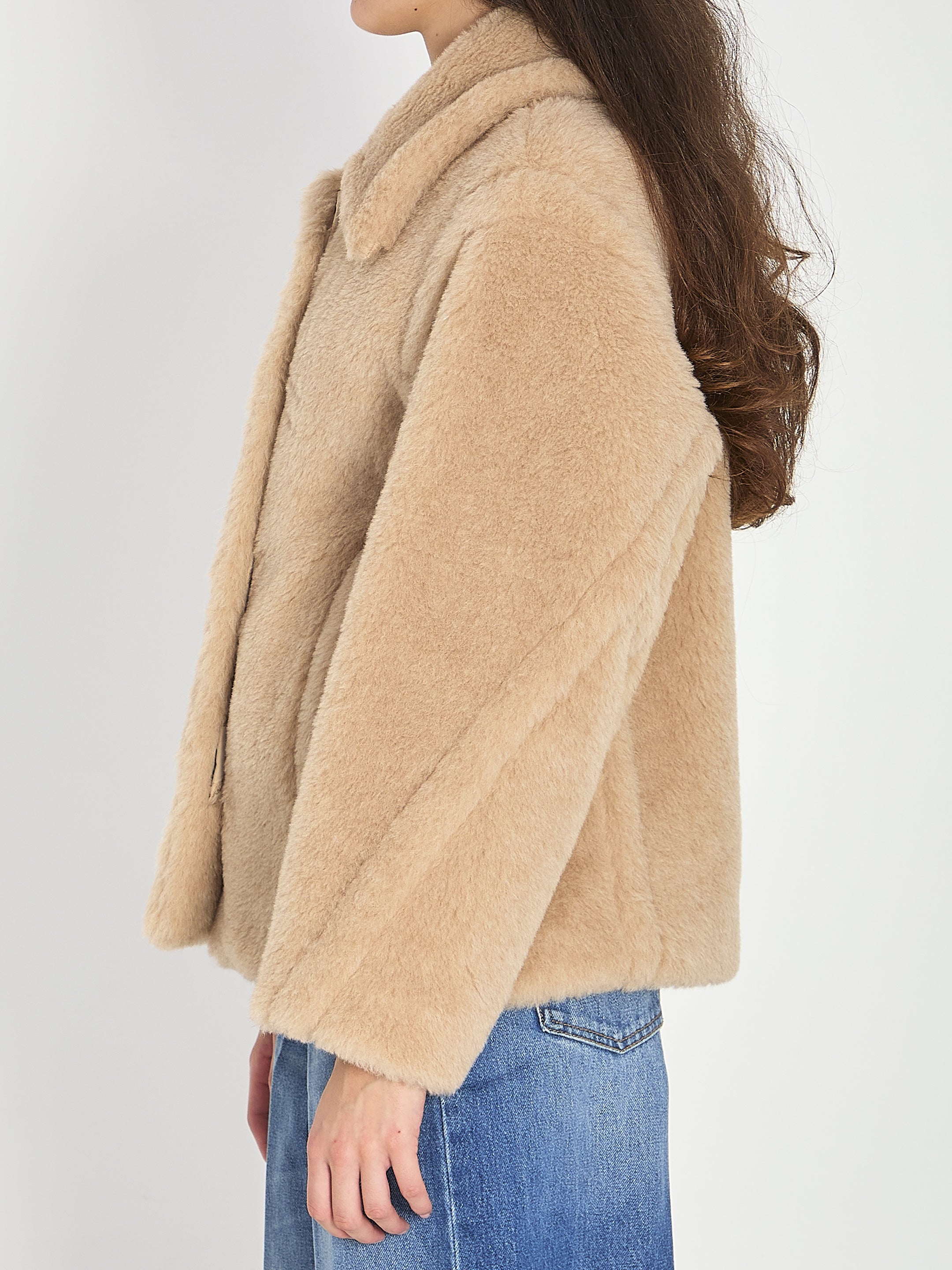Cropped Teddy coat