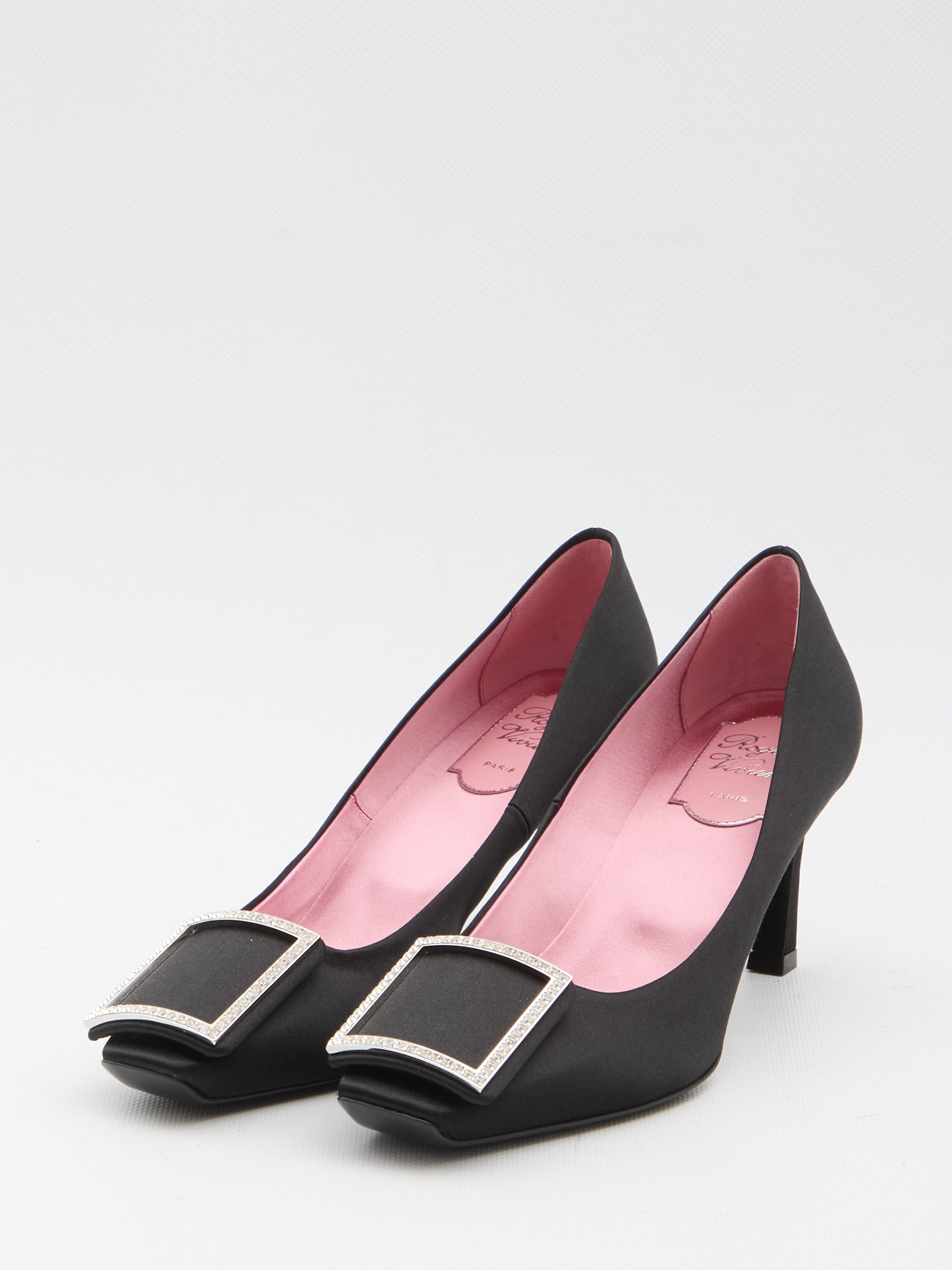 Trompette satin pumps