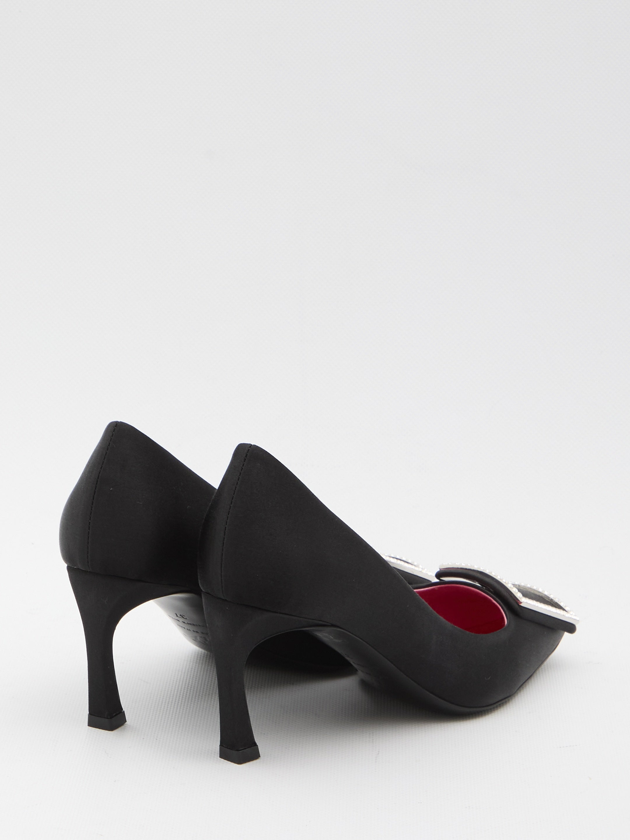 Trompette satin pumps