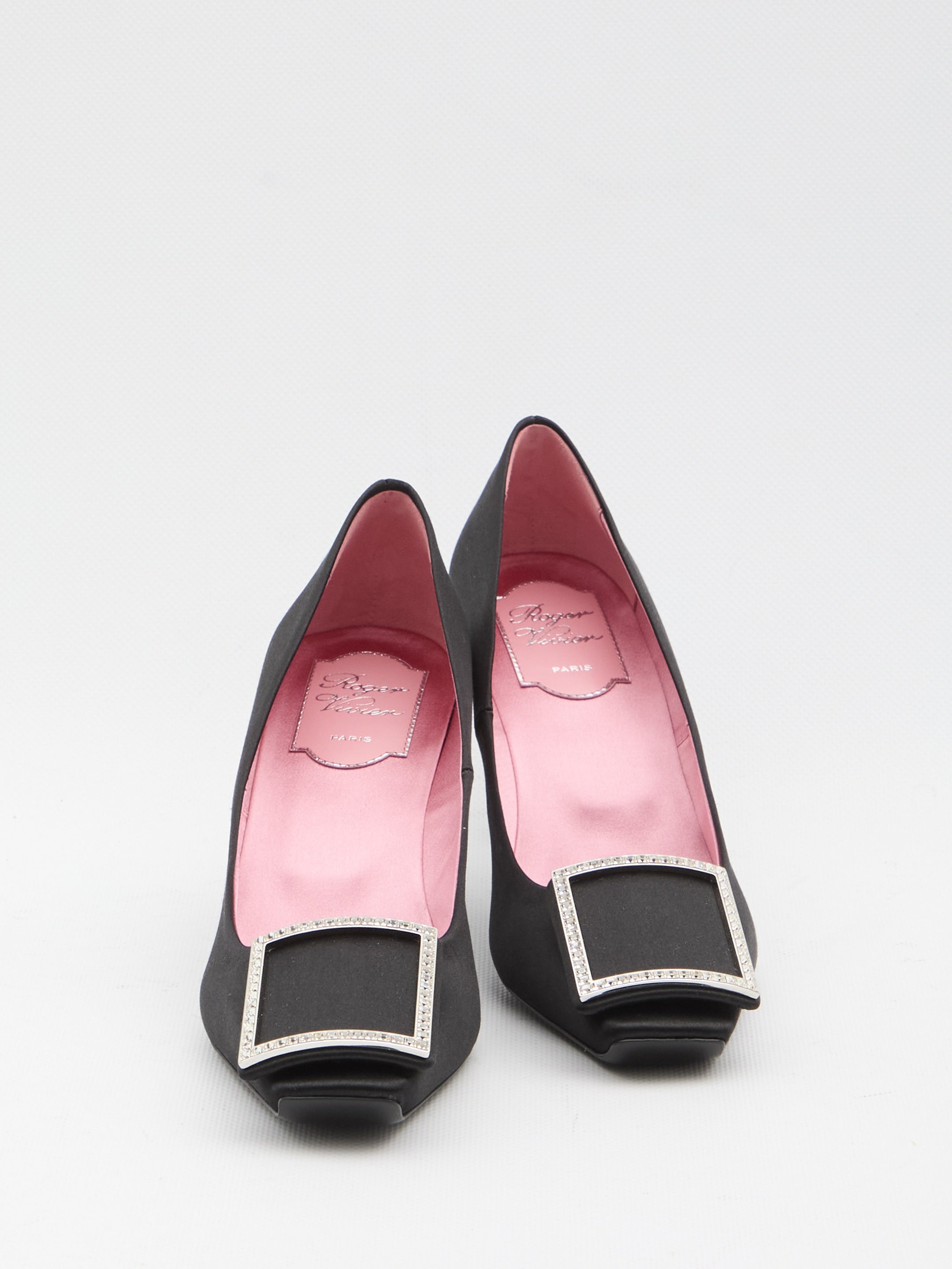 Trompette satin pumps