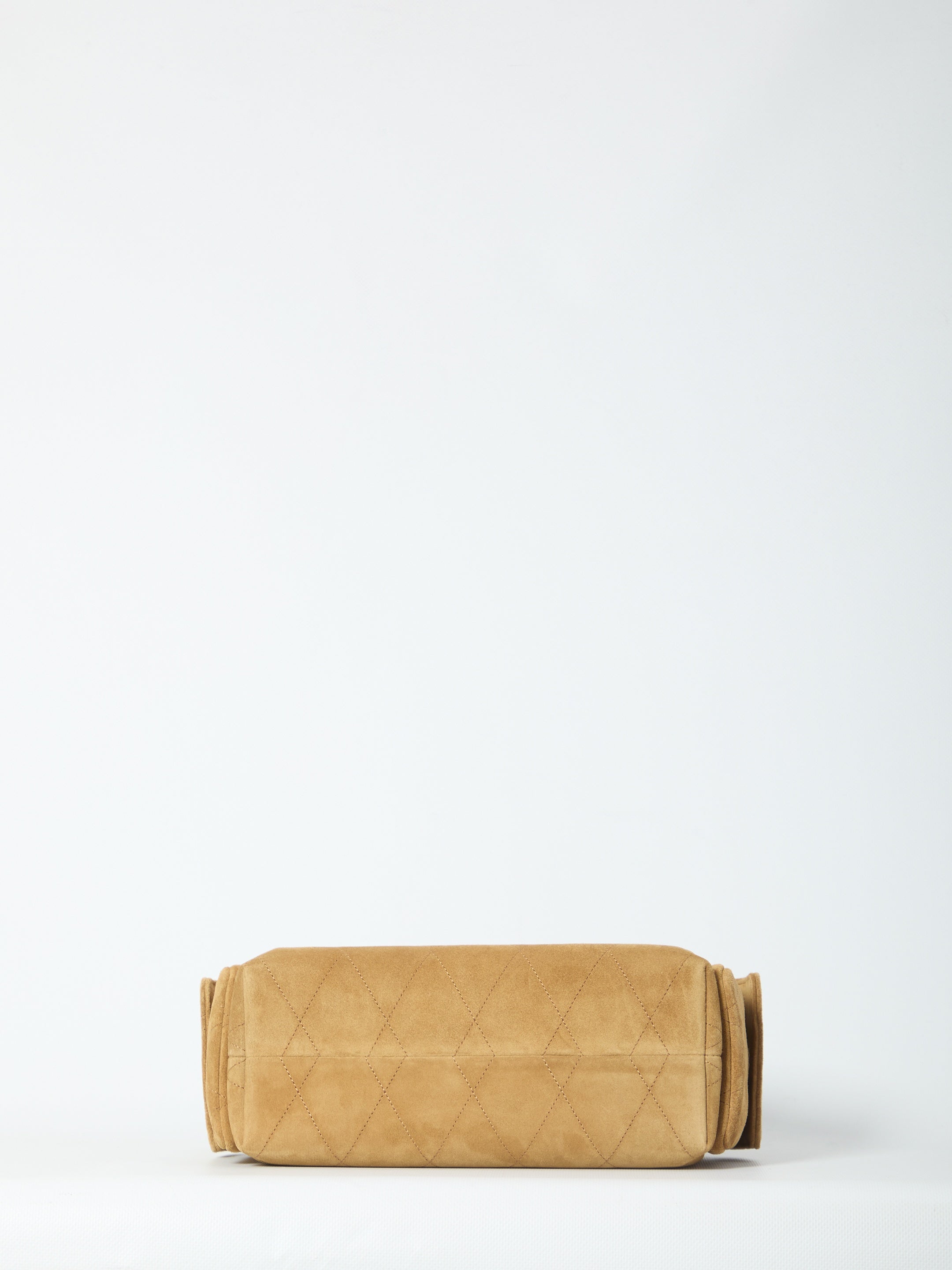 Charlie quilted suede drawstring bag