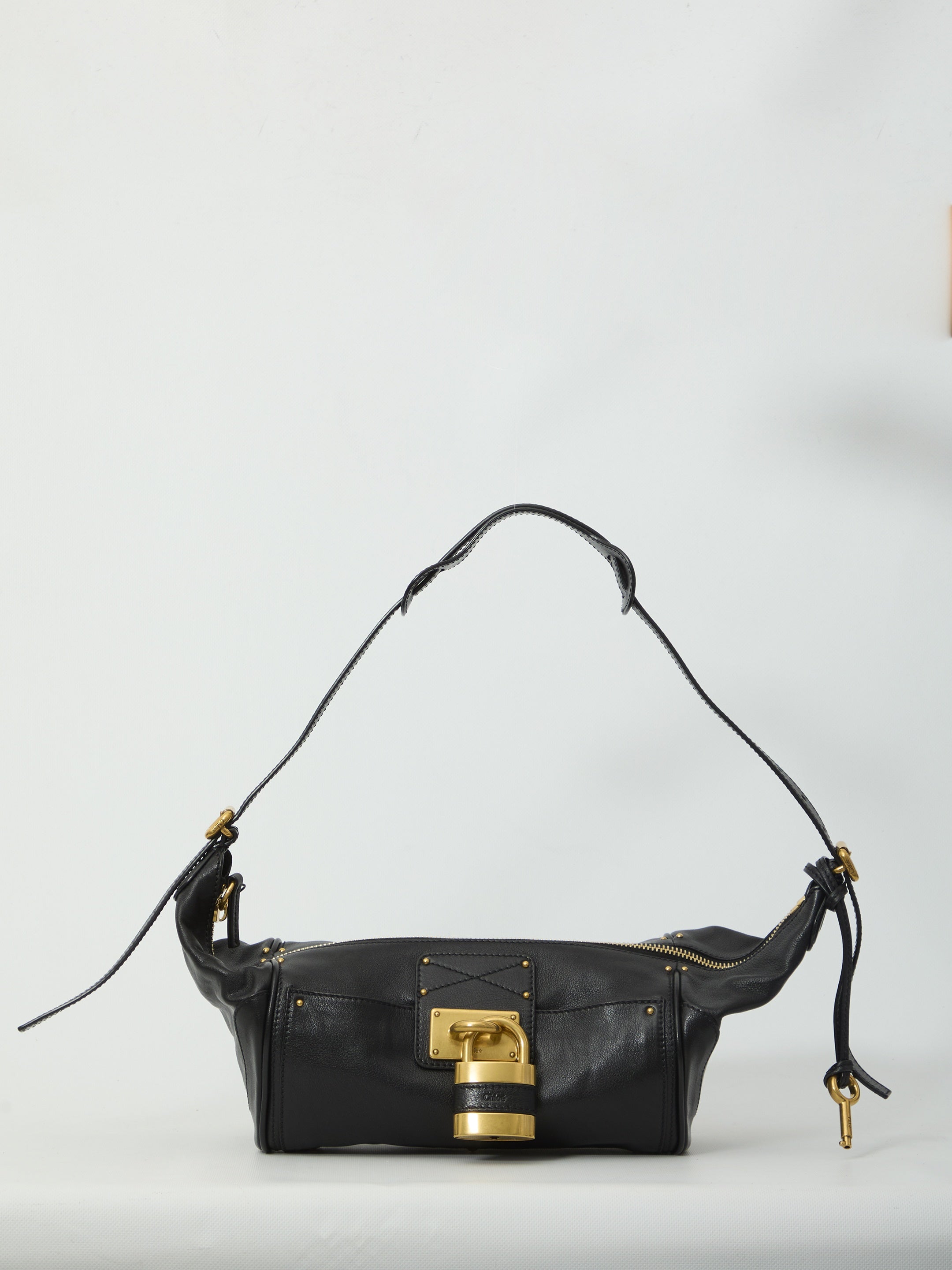 Grained leather Paddington crossbody bag