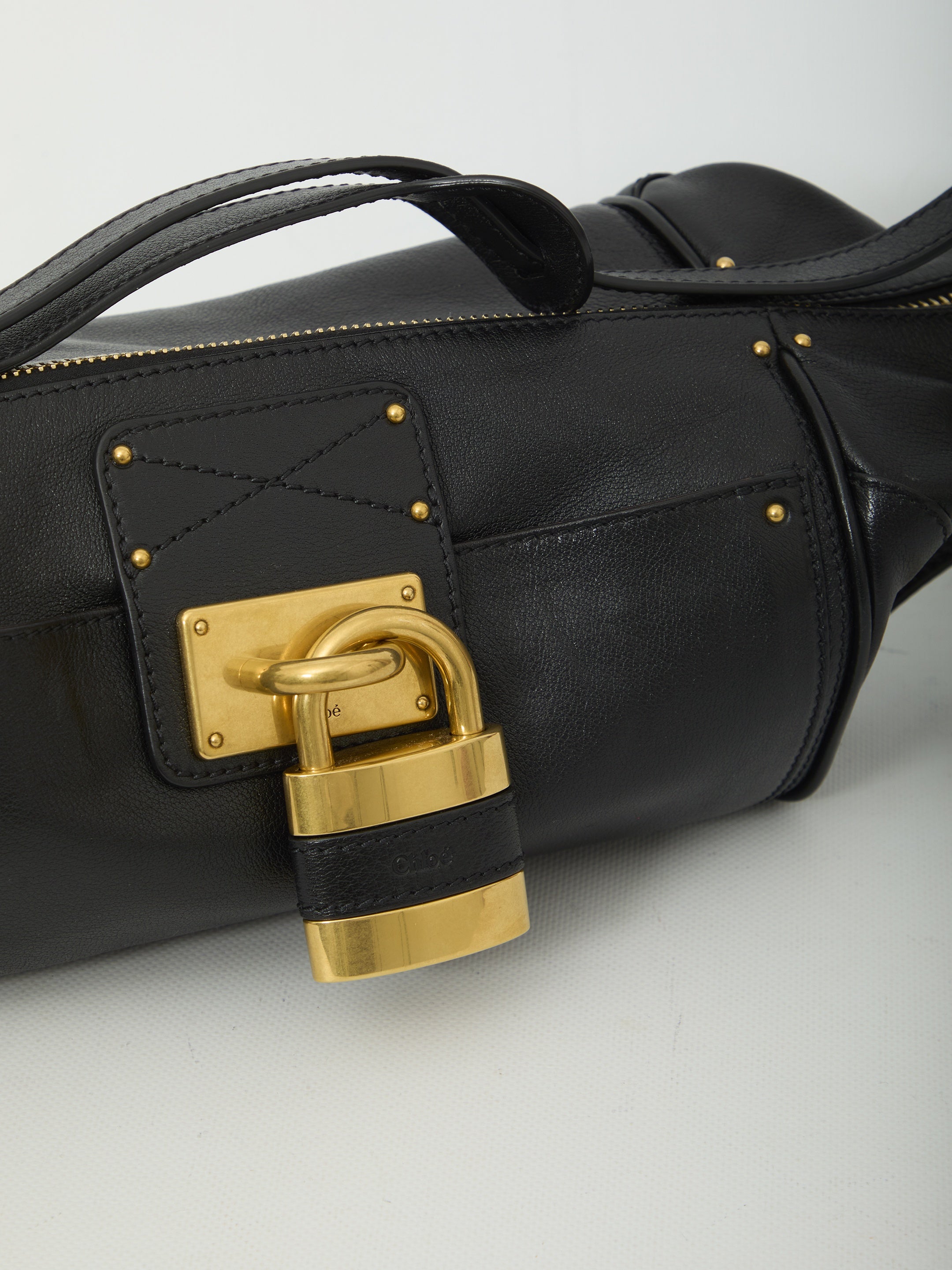 Grained leather Paddington crossbody bag