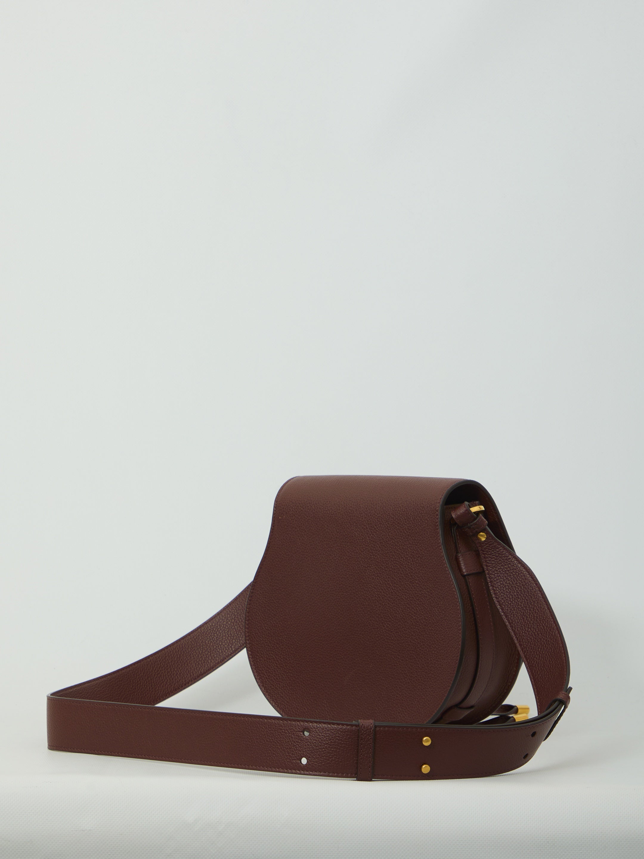 Marcie saddle bag in grained leather