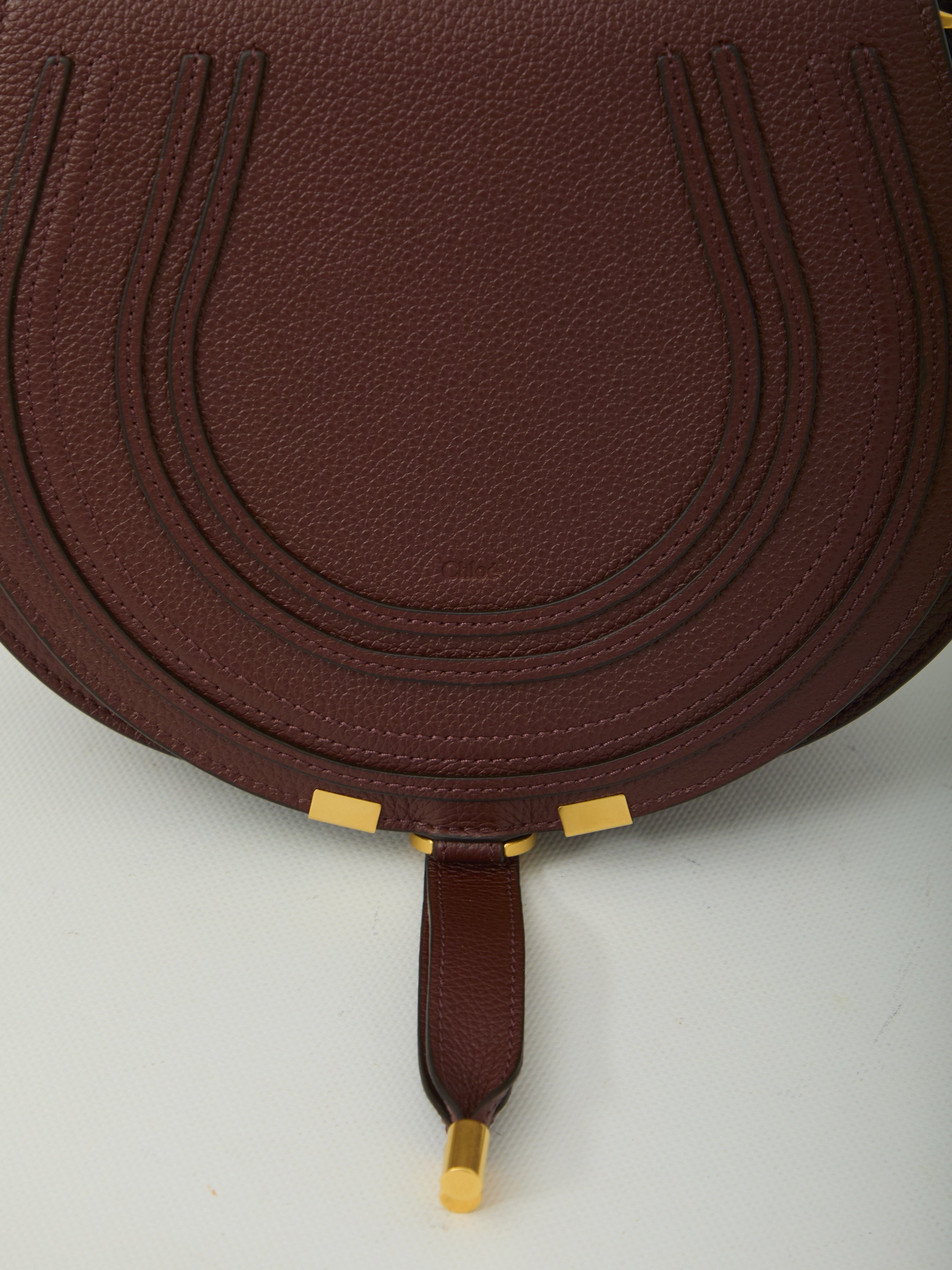 Marcie saddle bag in grained leather