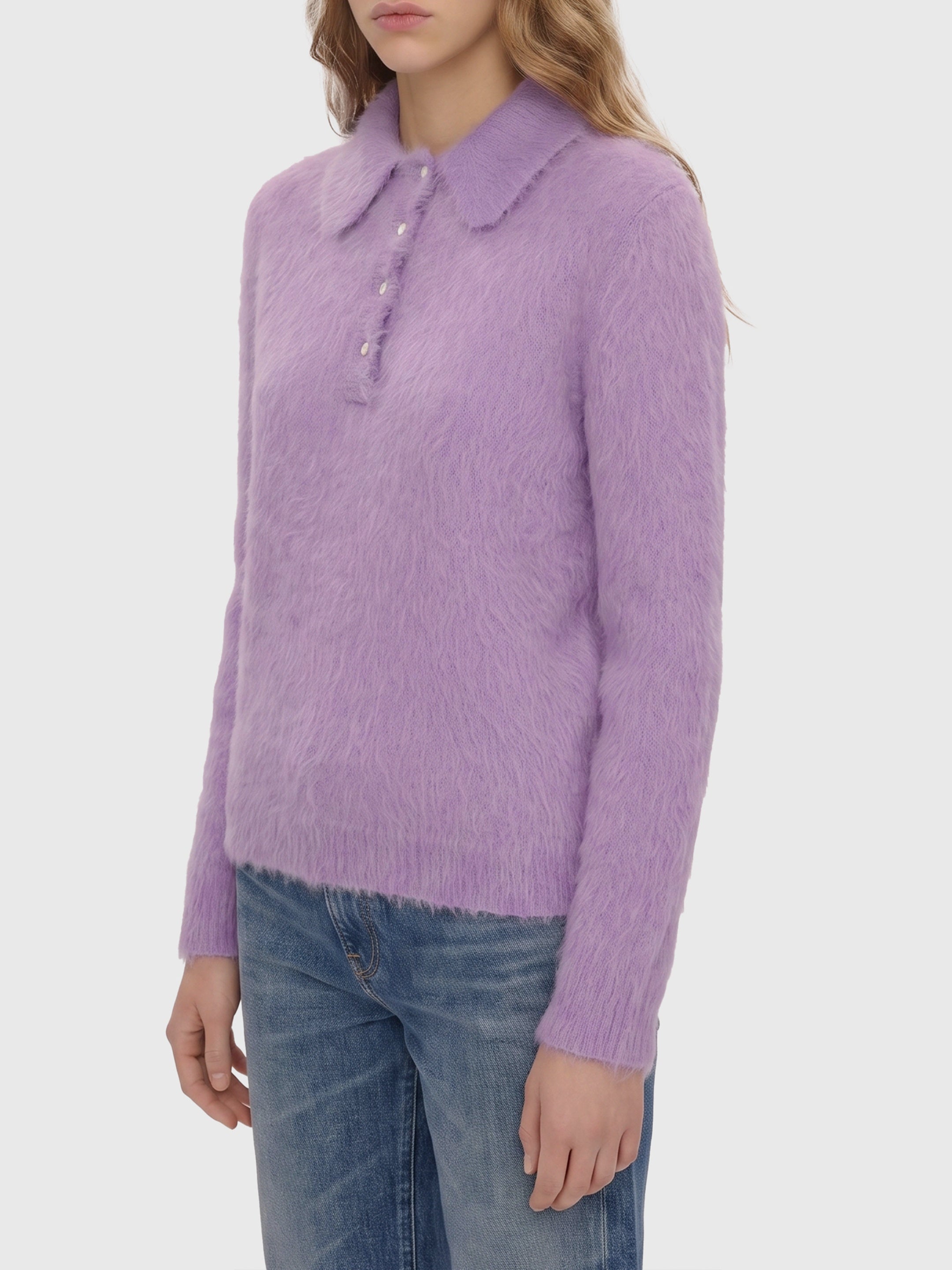 Dreamy Lavander polo-style pullover