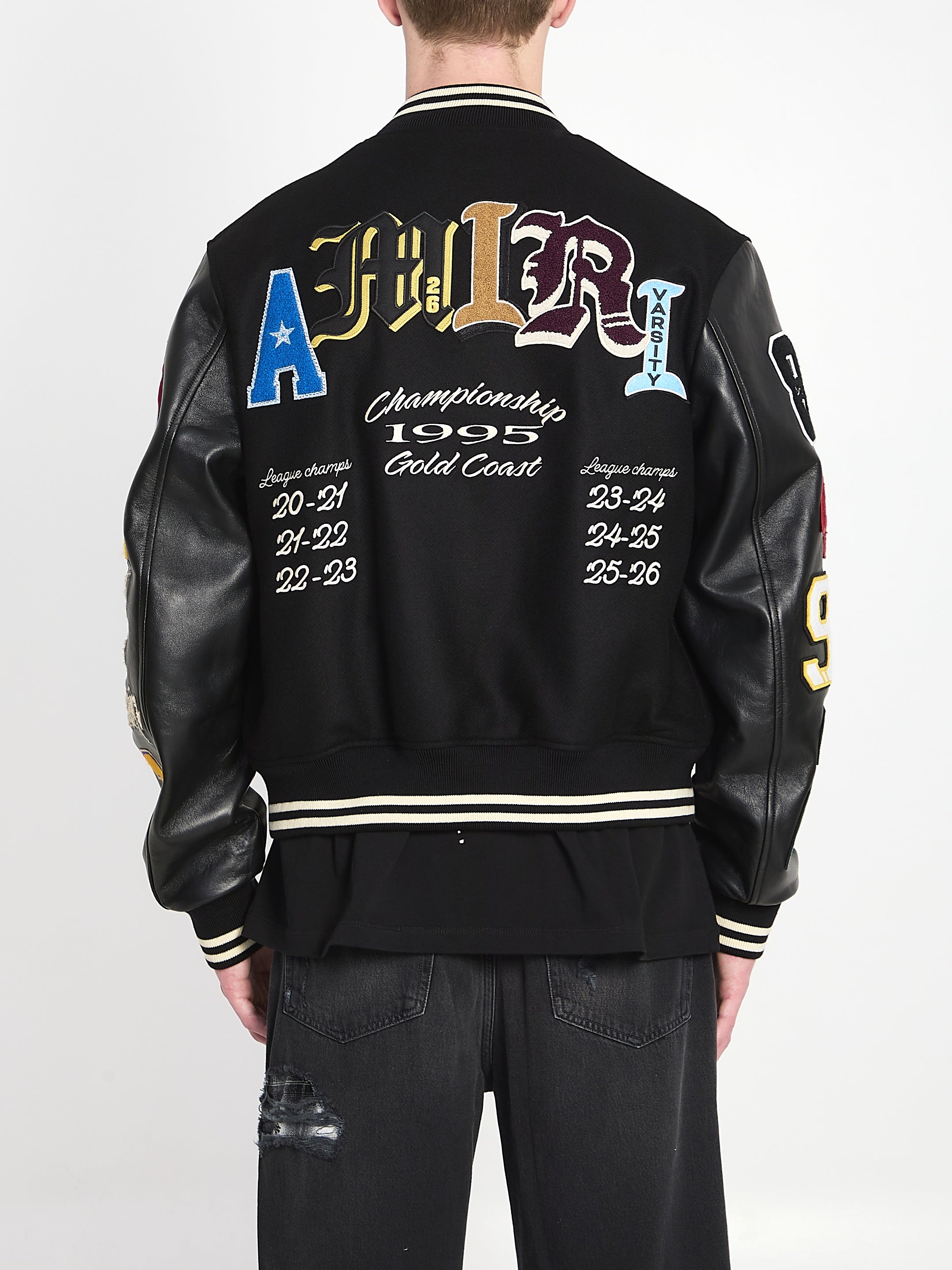 Varsity patch bomber jacket