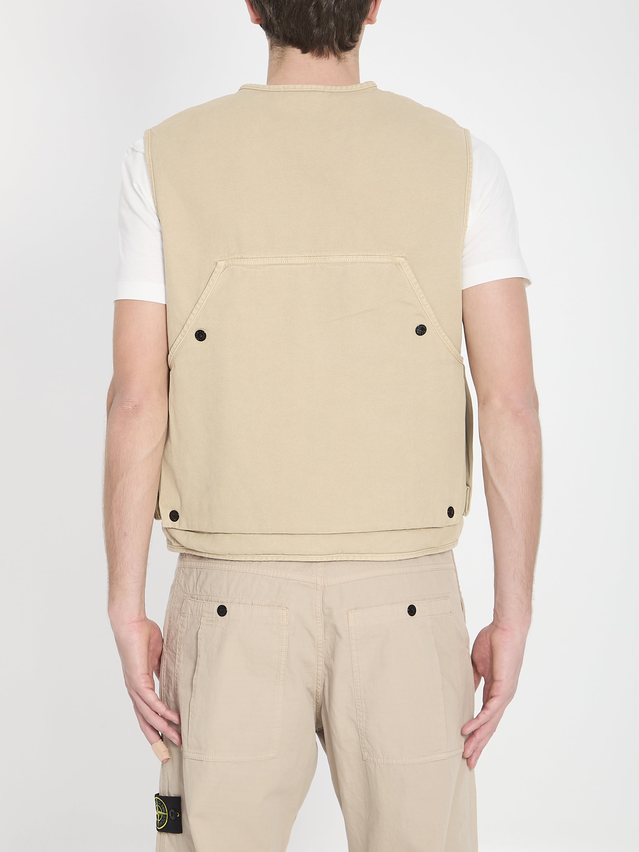 Oversized cotton vest