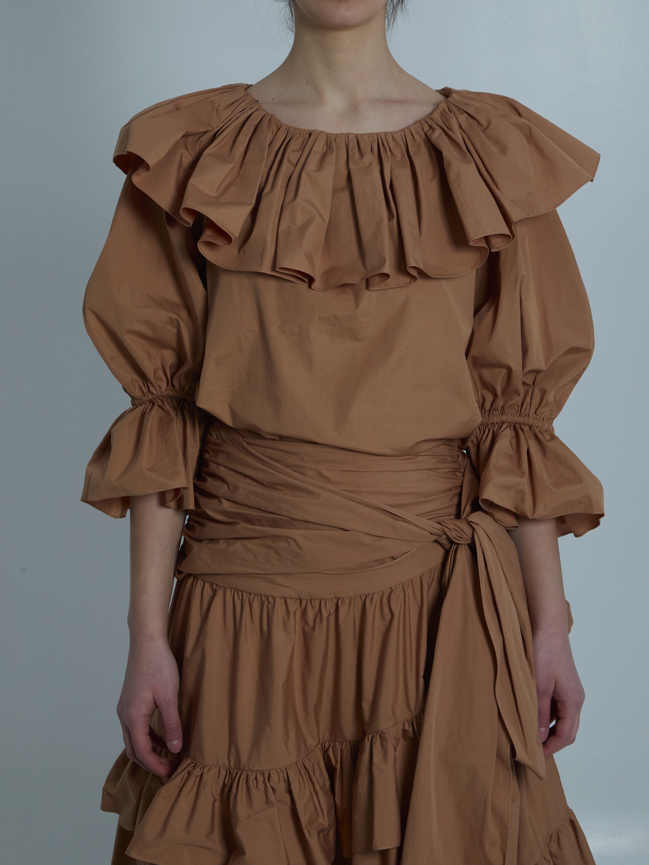 Top with ruffles