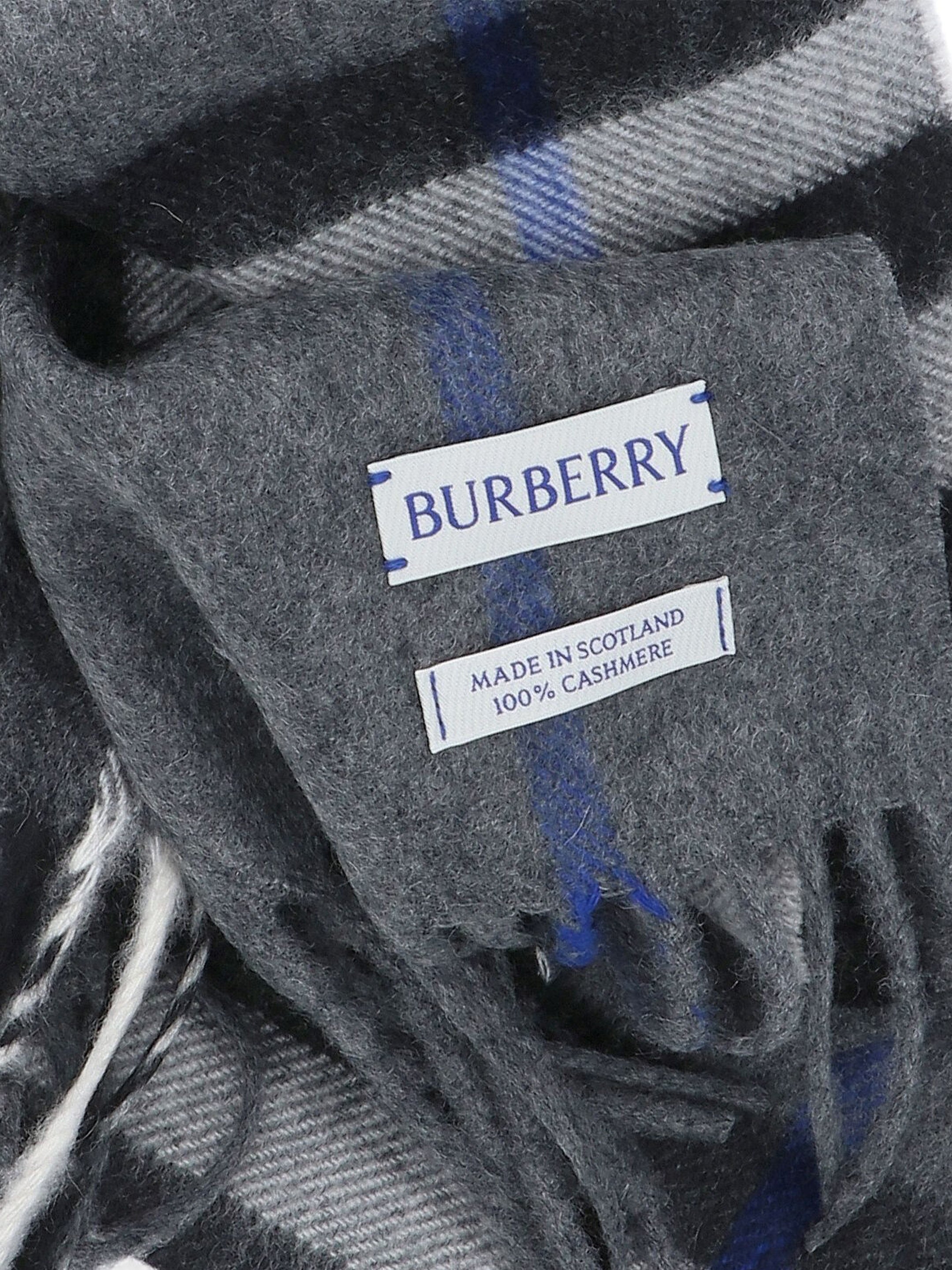 Check cashmere scarf