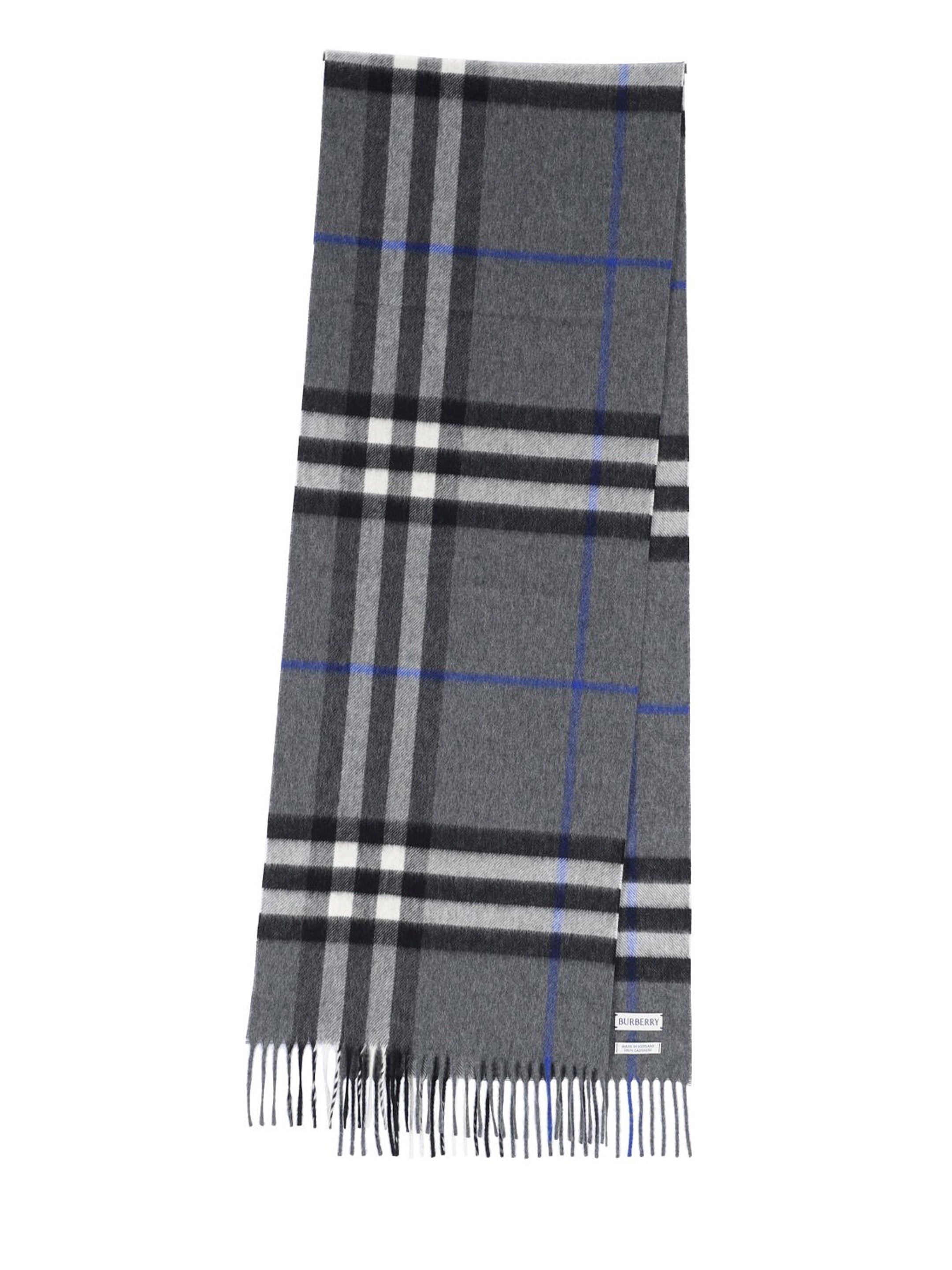 Check cashmere scarf