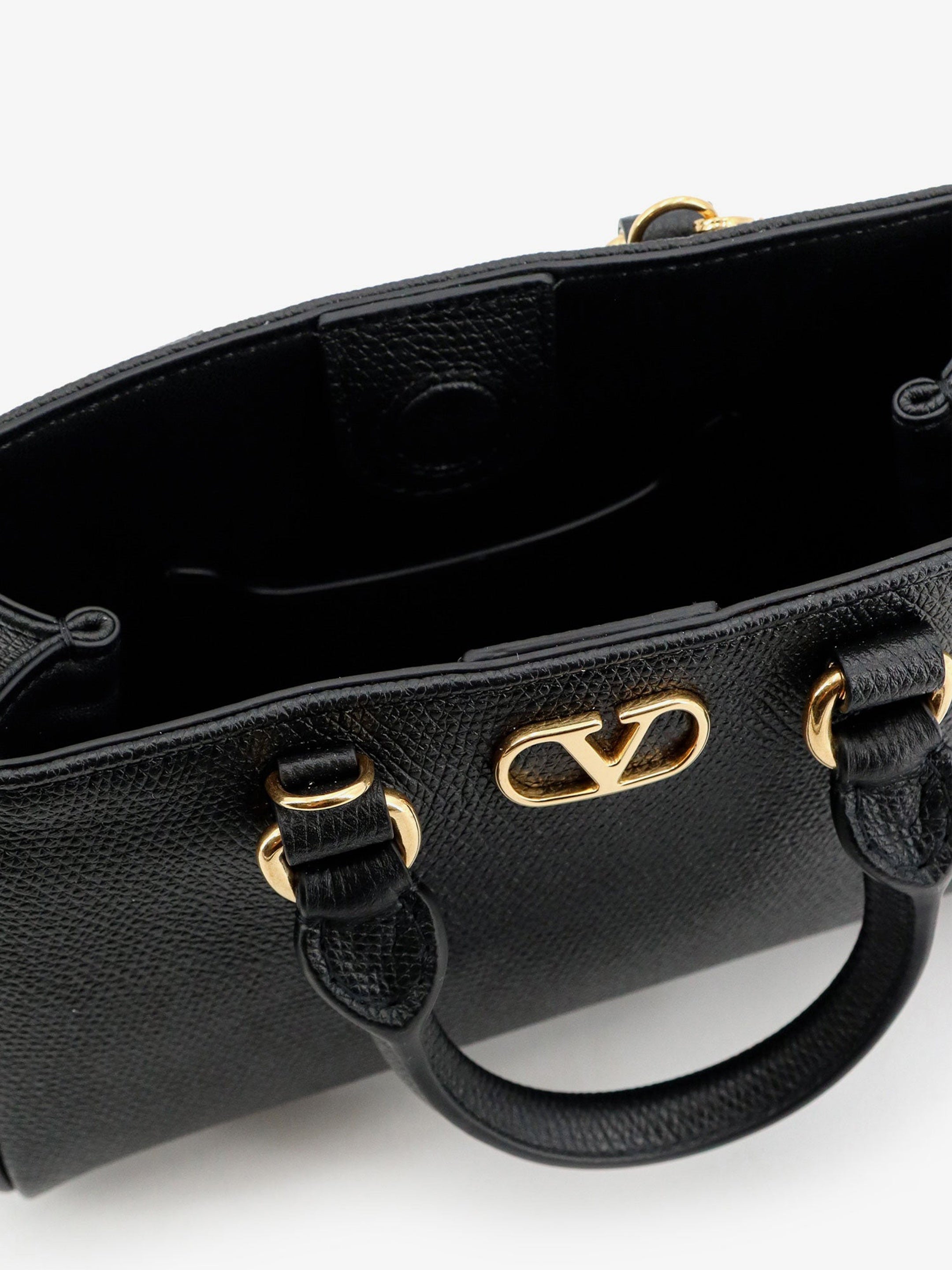 VLogo Signature mini bag in grainy calfskin