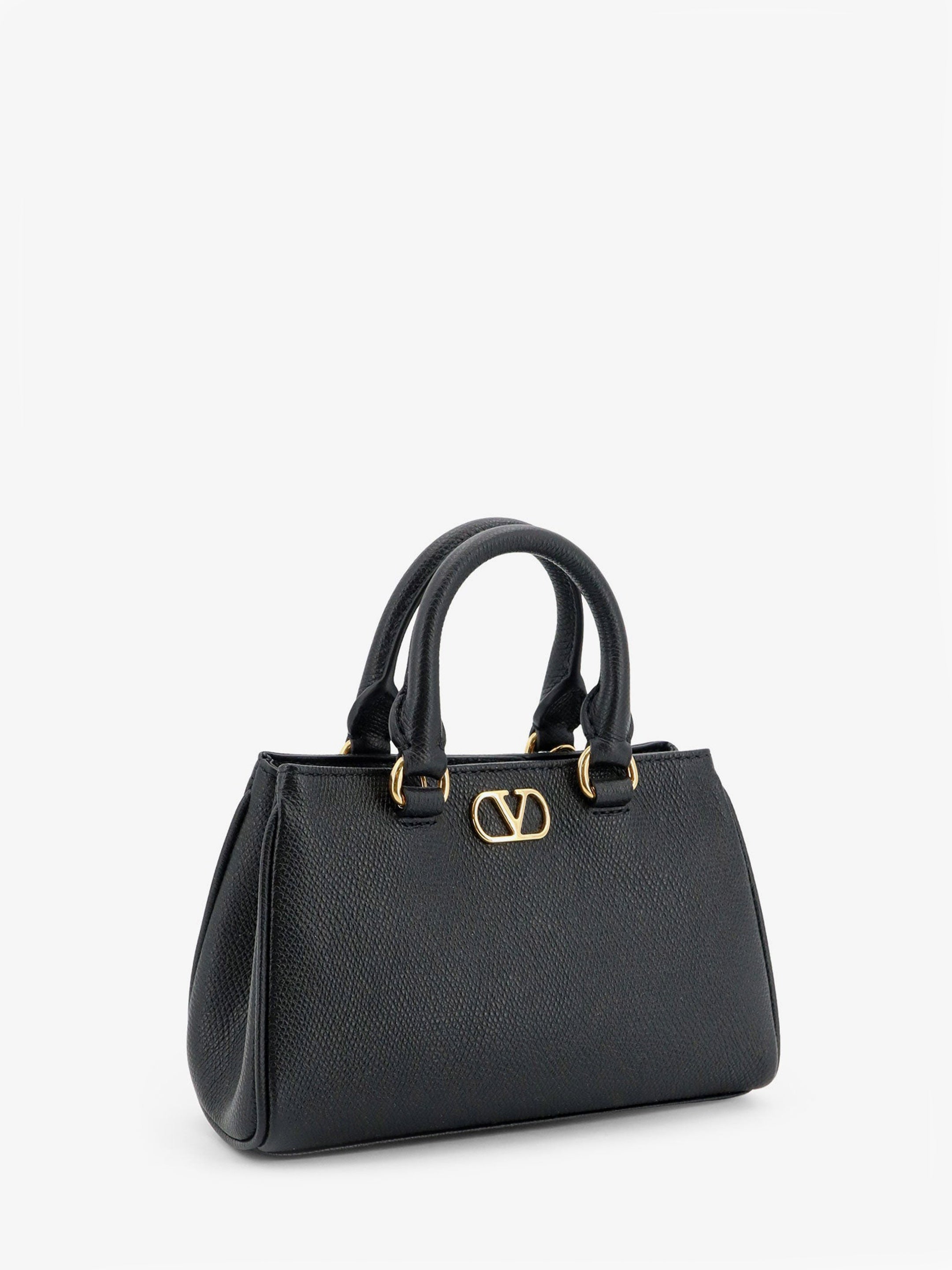 VLogo Signature mini bag in grainy calfskin