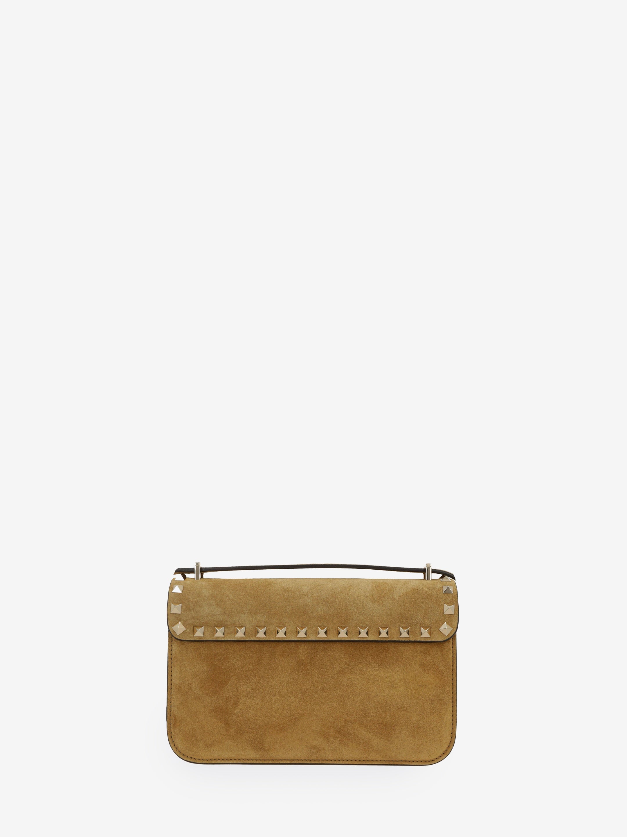Rockstud small suede crossbody bag
