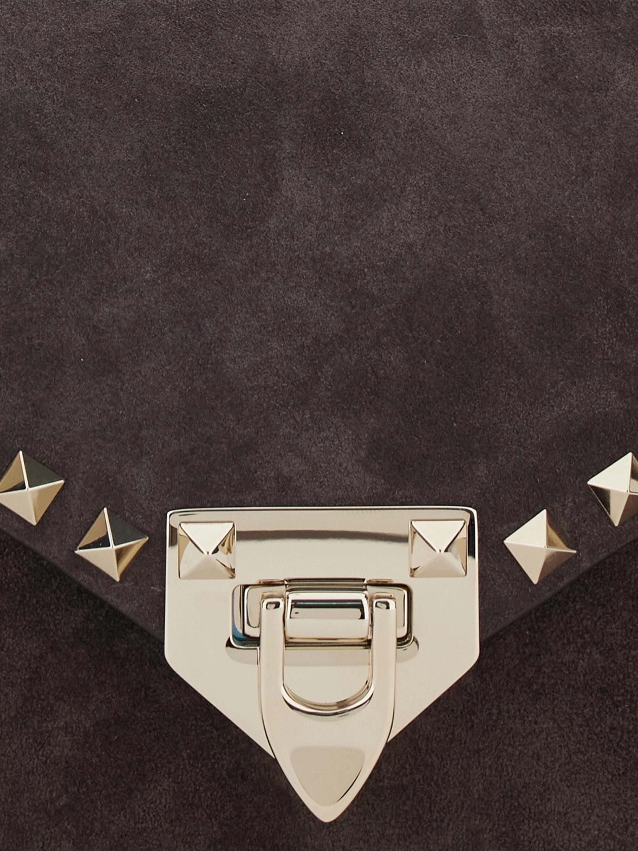 Rockstud small suede crossbody bag
